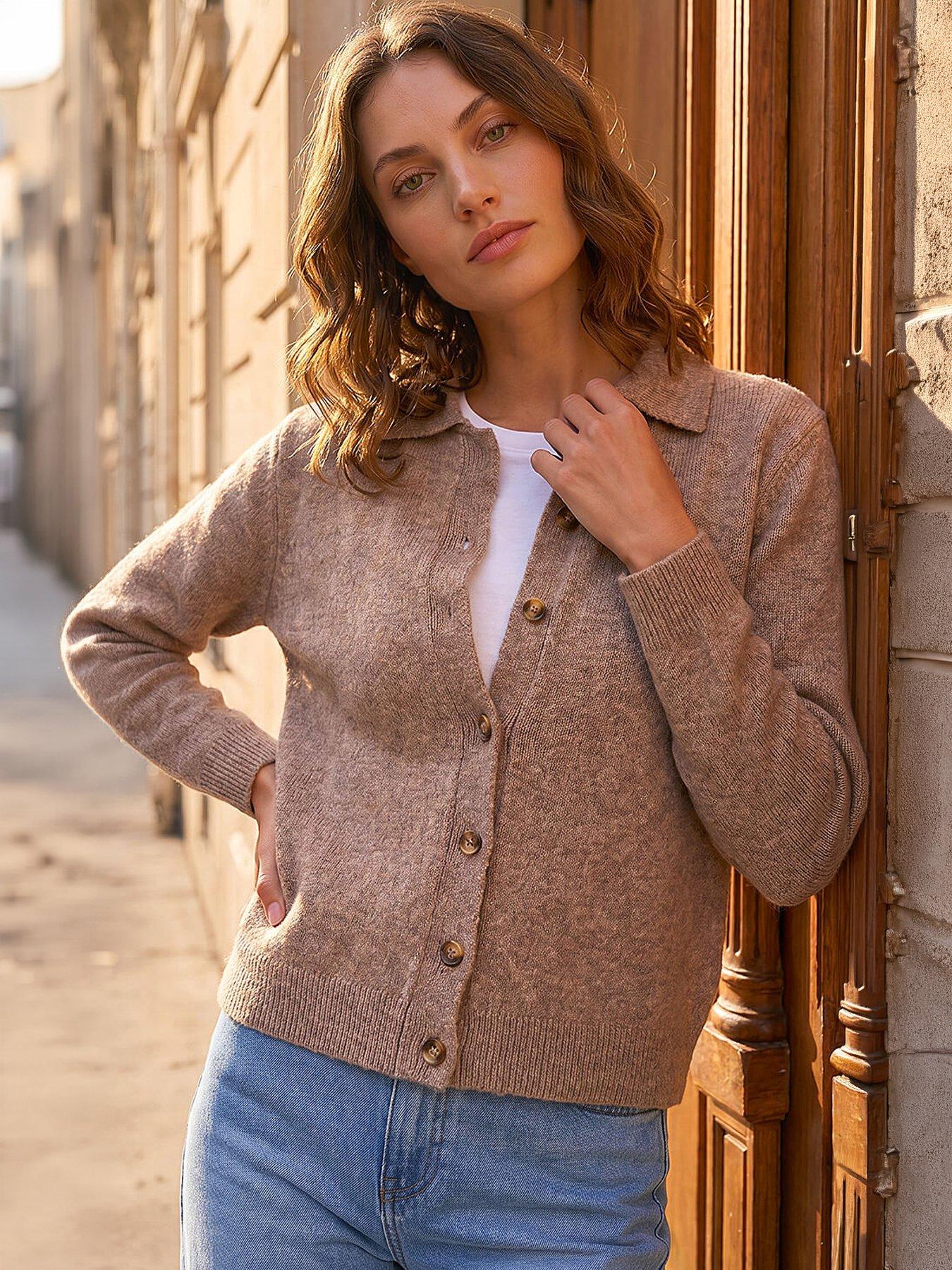 Roman Petite Collar Cardigan