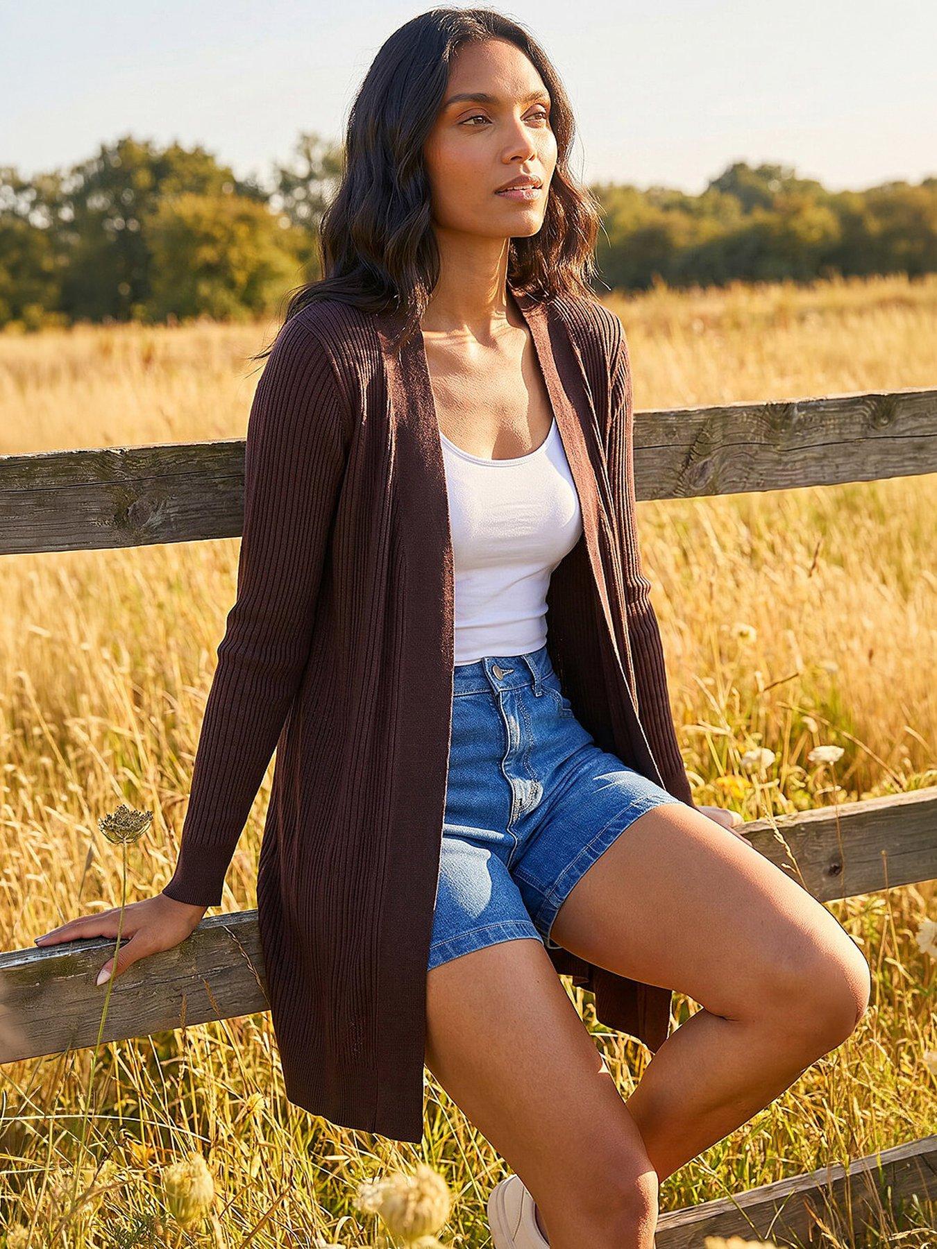 Roman Rib Knit Cardigan