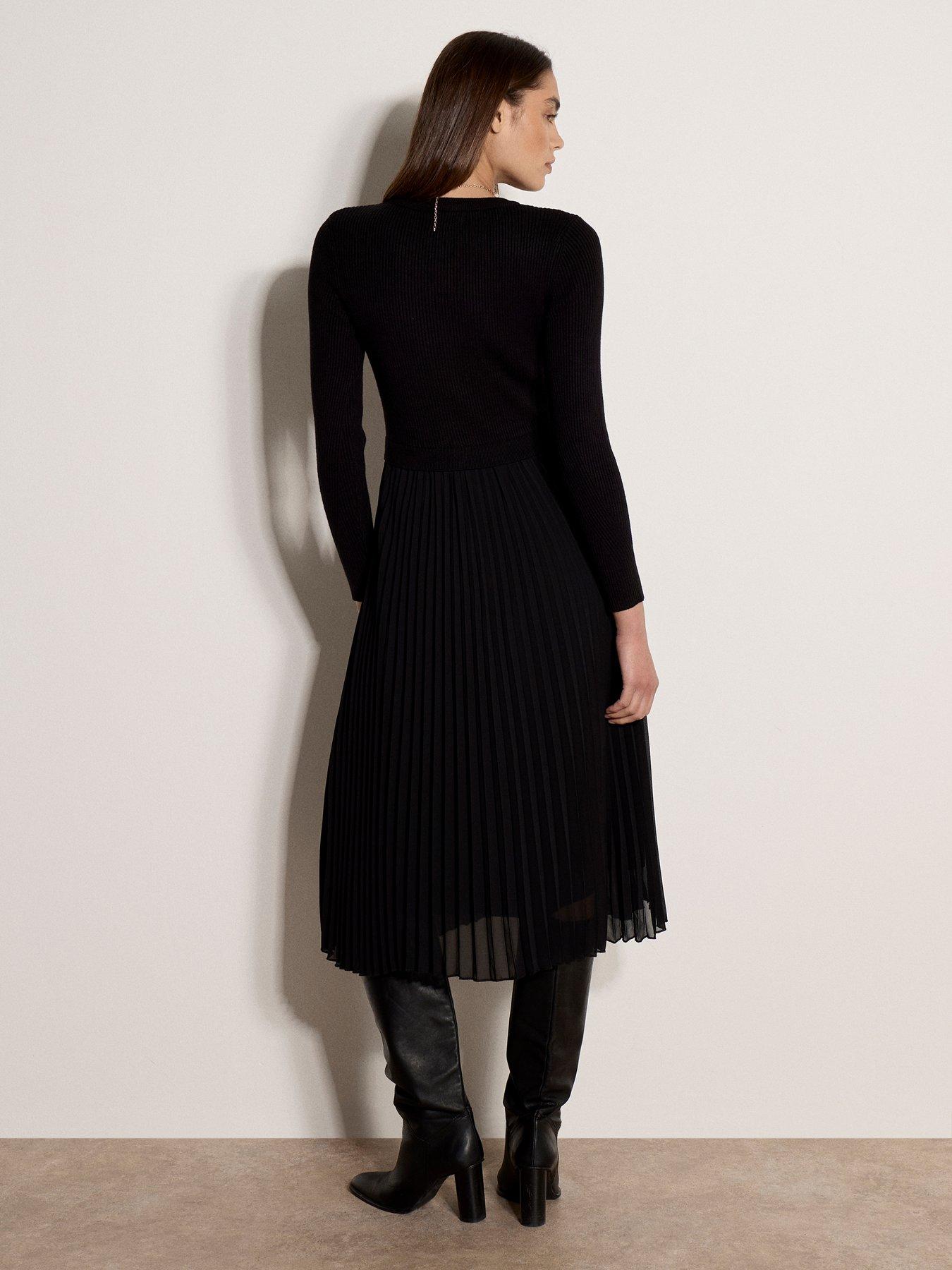 Image 2 of 4 of Apricot Ribbed Jumper Pleated Skirt Drs