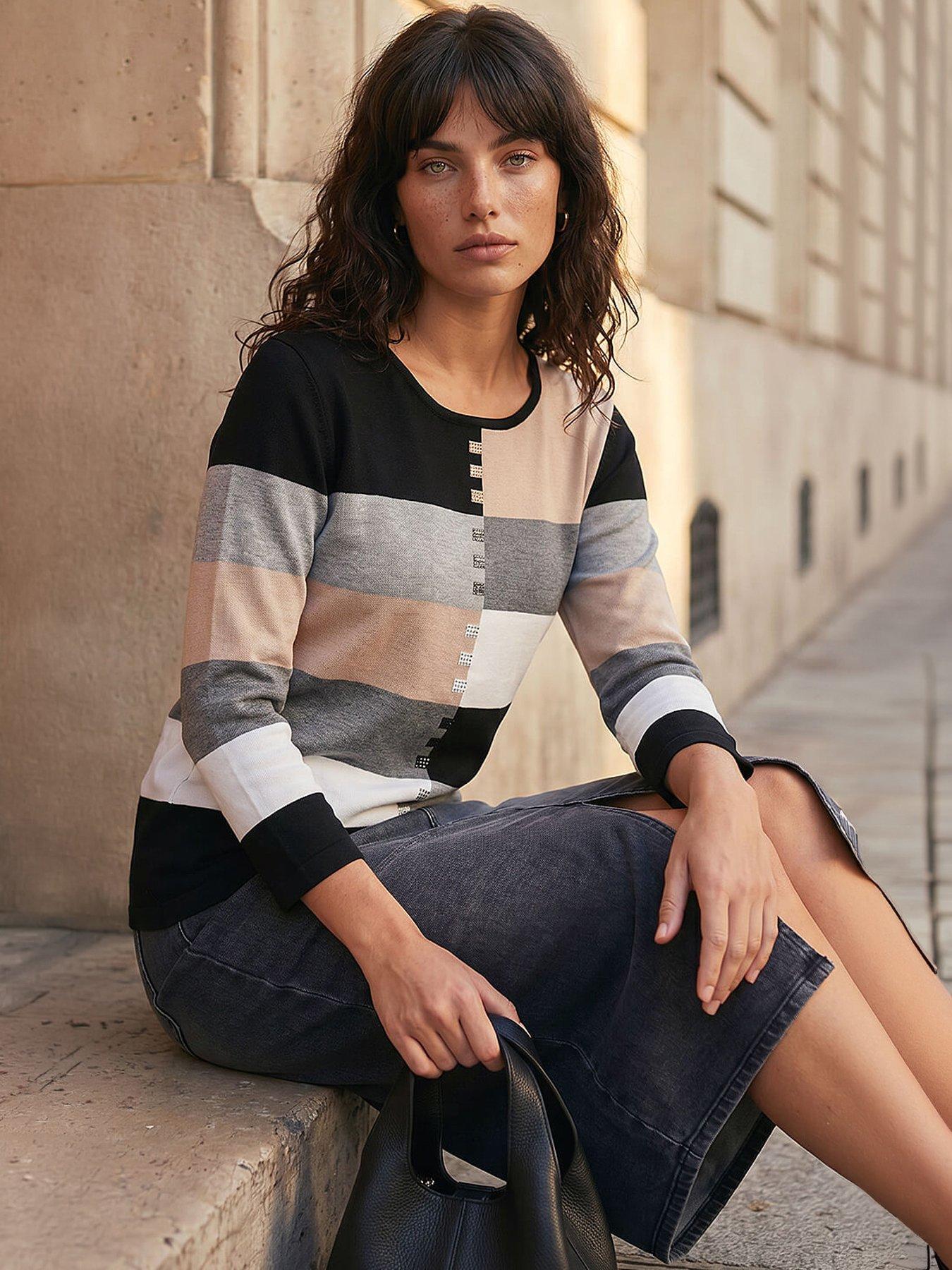 Roman Colour Block Knit Jumper