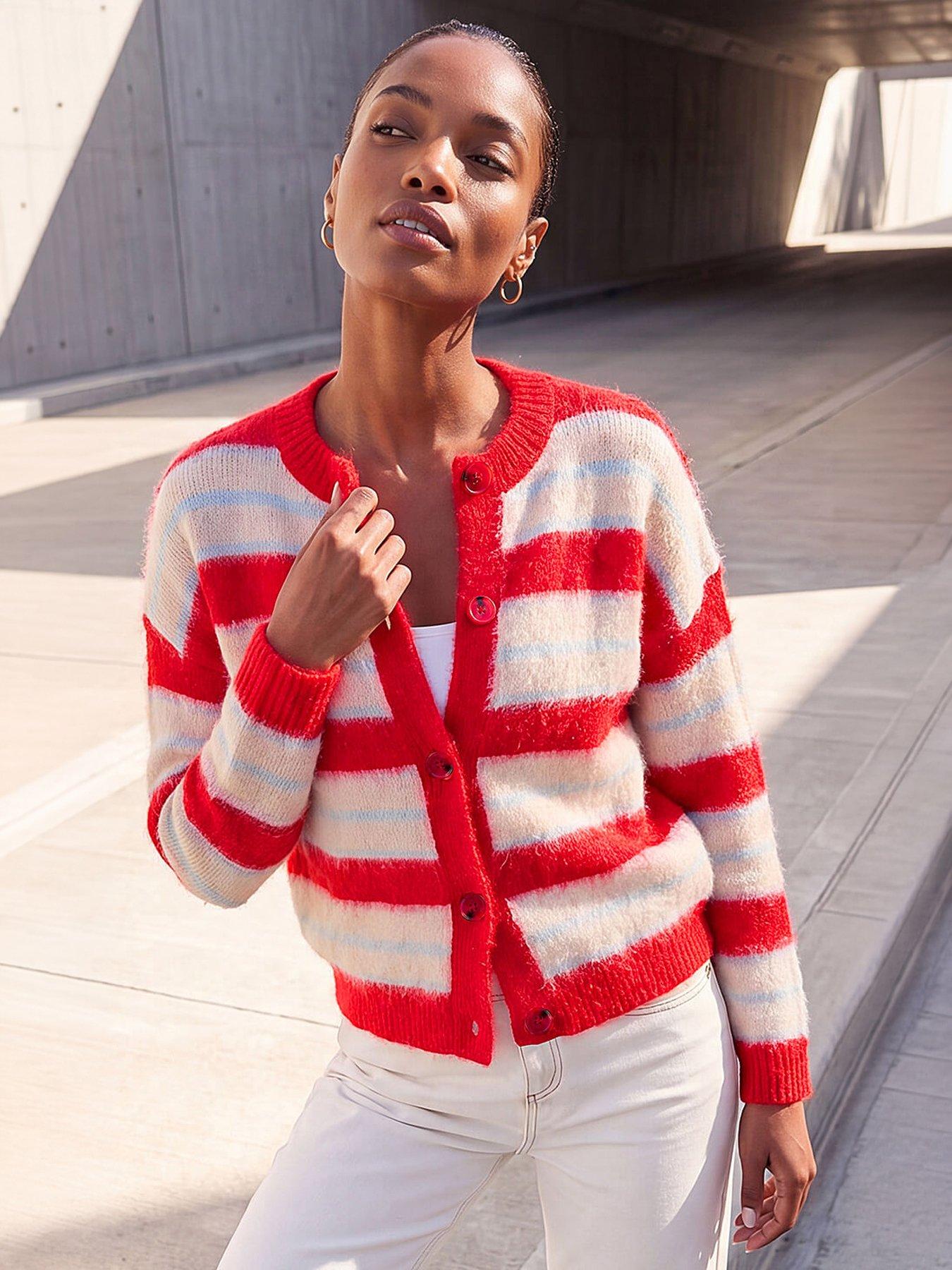Roman Stripe Knitted Cardi