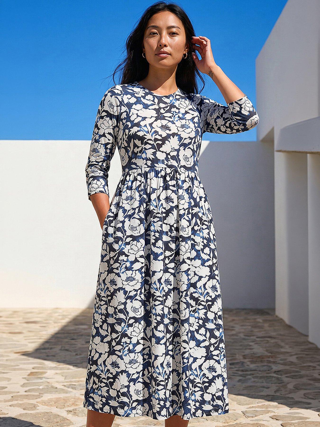 Roman Petite Floral Midi Dress
