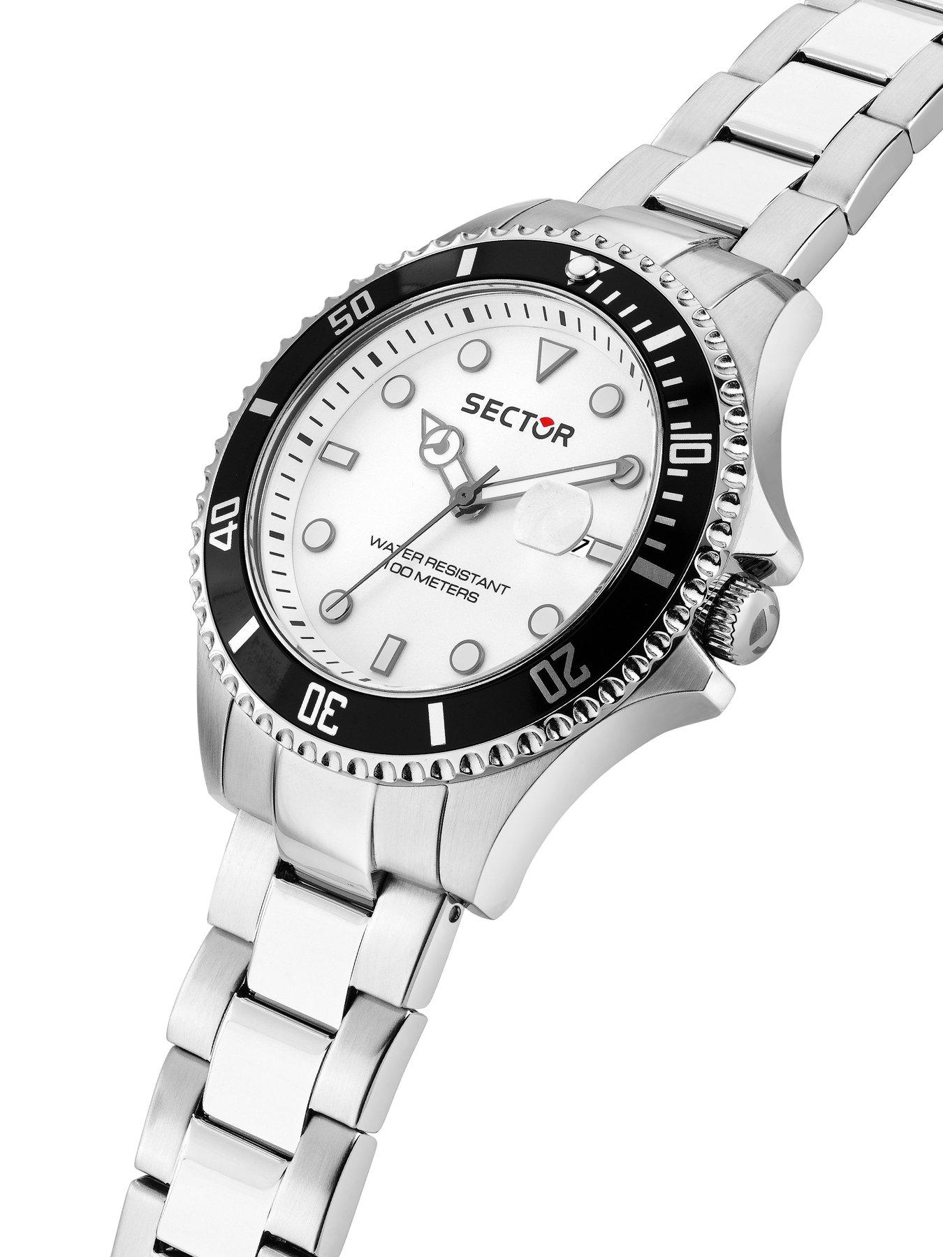 Image 5 of 6 of Sector 230 43MM 3H WHI SIL DIAL SS BR
