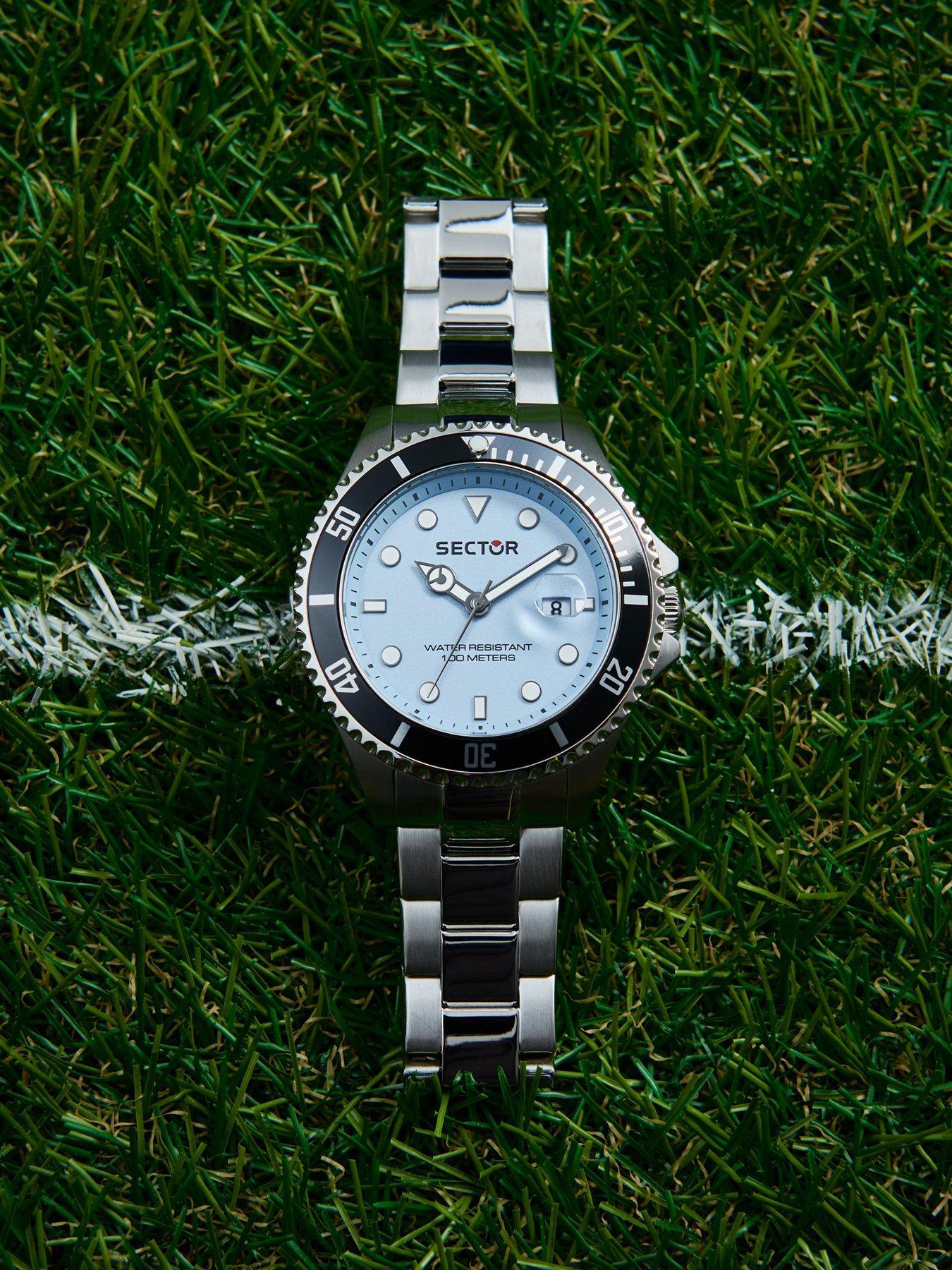 Image 6 of 6 of Sector 230 43mm 3H L.Blue Dial Stainless Steel Bracelet