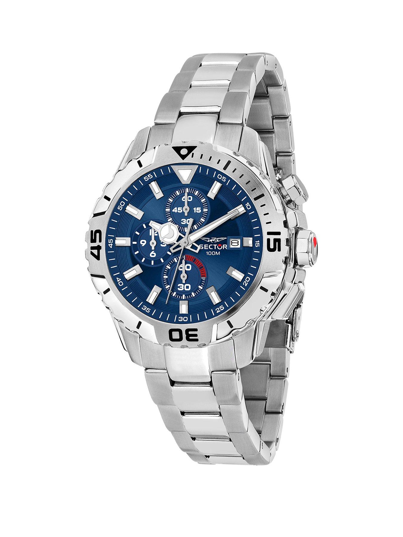 Sector LEGEND 43MM CHRO BLUE DIAL SS BR
