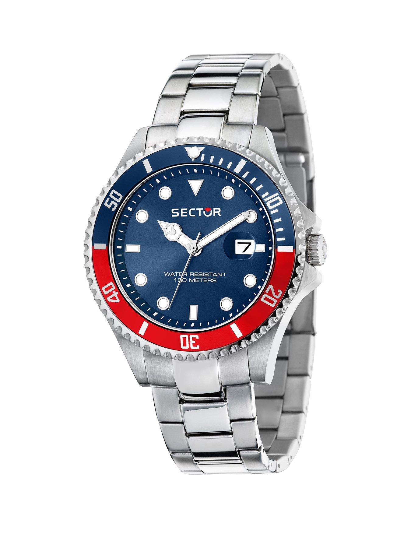 Sector 230 43MM 3H BLUE DIAL SS BR