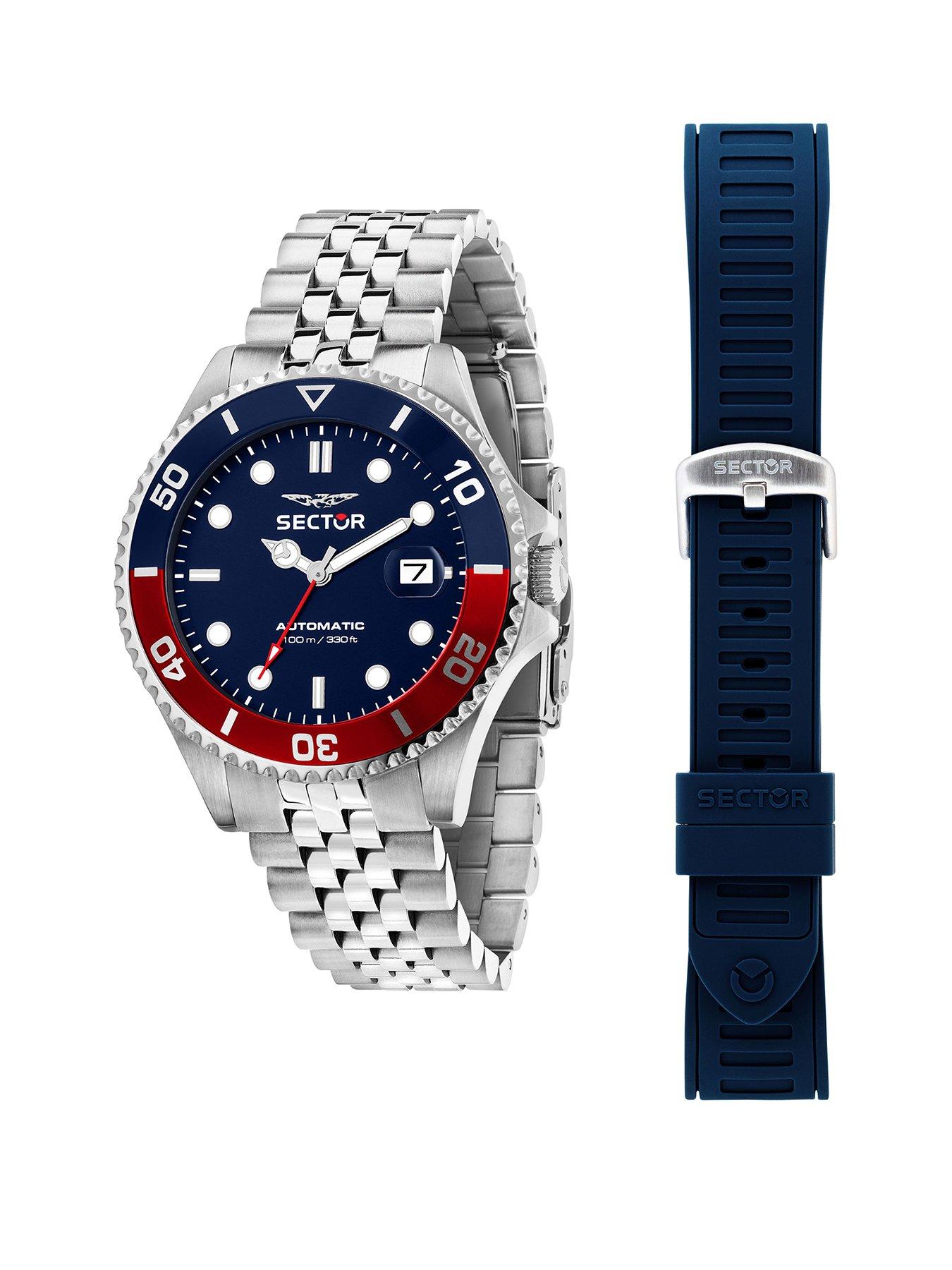 Sector 230 43MM AUTO 3H BLUE DIAL SS BR+BLU SIL