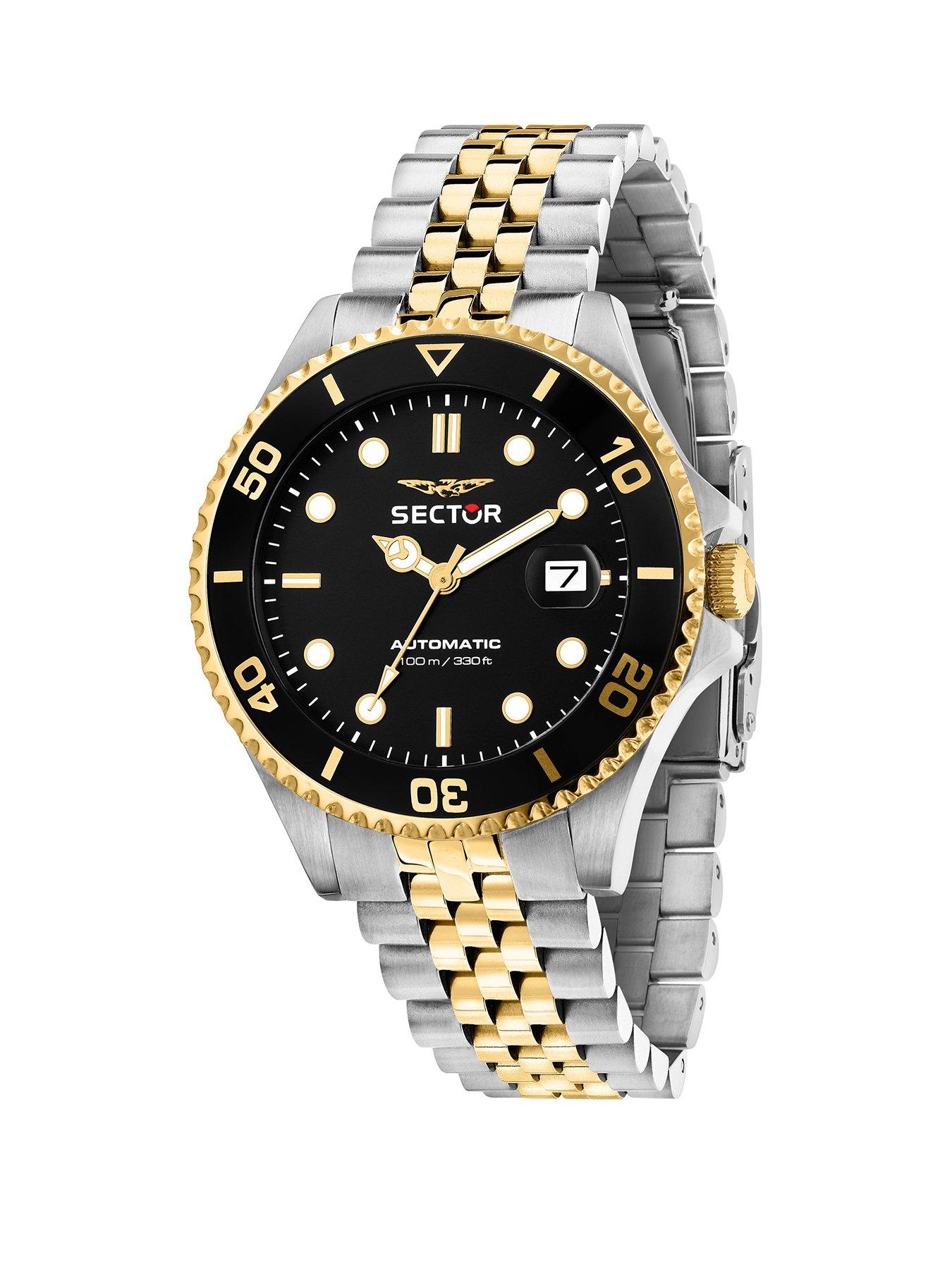 Sector 230 43MM AUTO 3H BLACK DIAL SS+YG BR