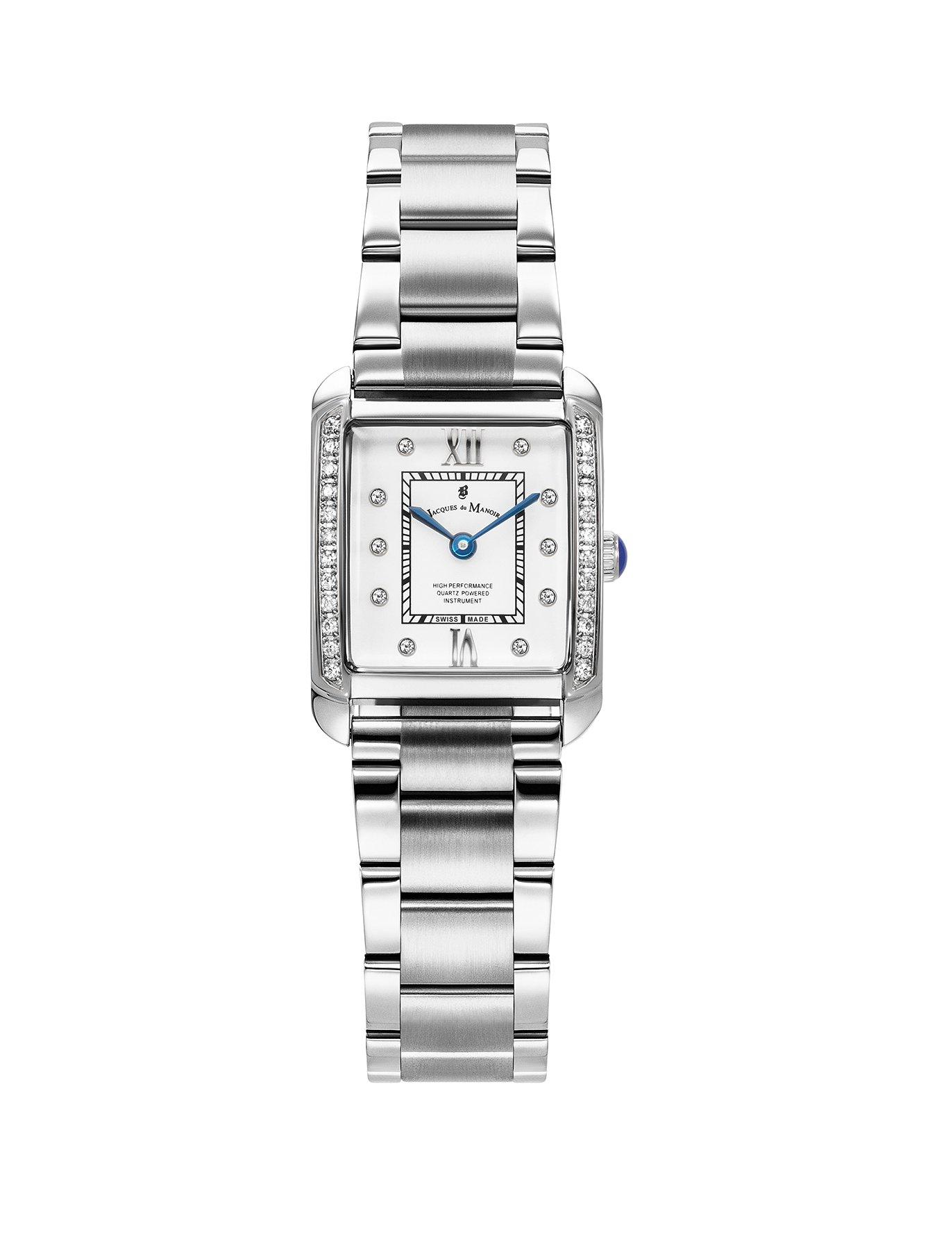 Jacques Du Manoir Emily II Steel Stone Set Case and Dial