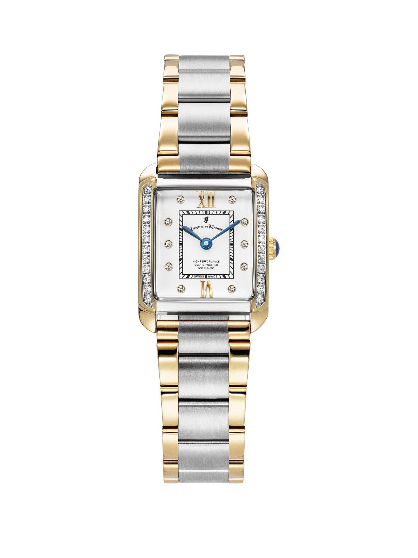 Jacques Du Manoir Emily II Gold Stone Set Case and Dial