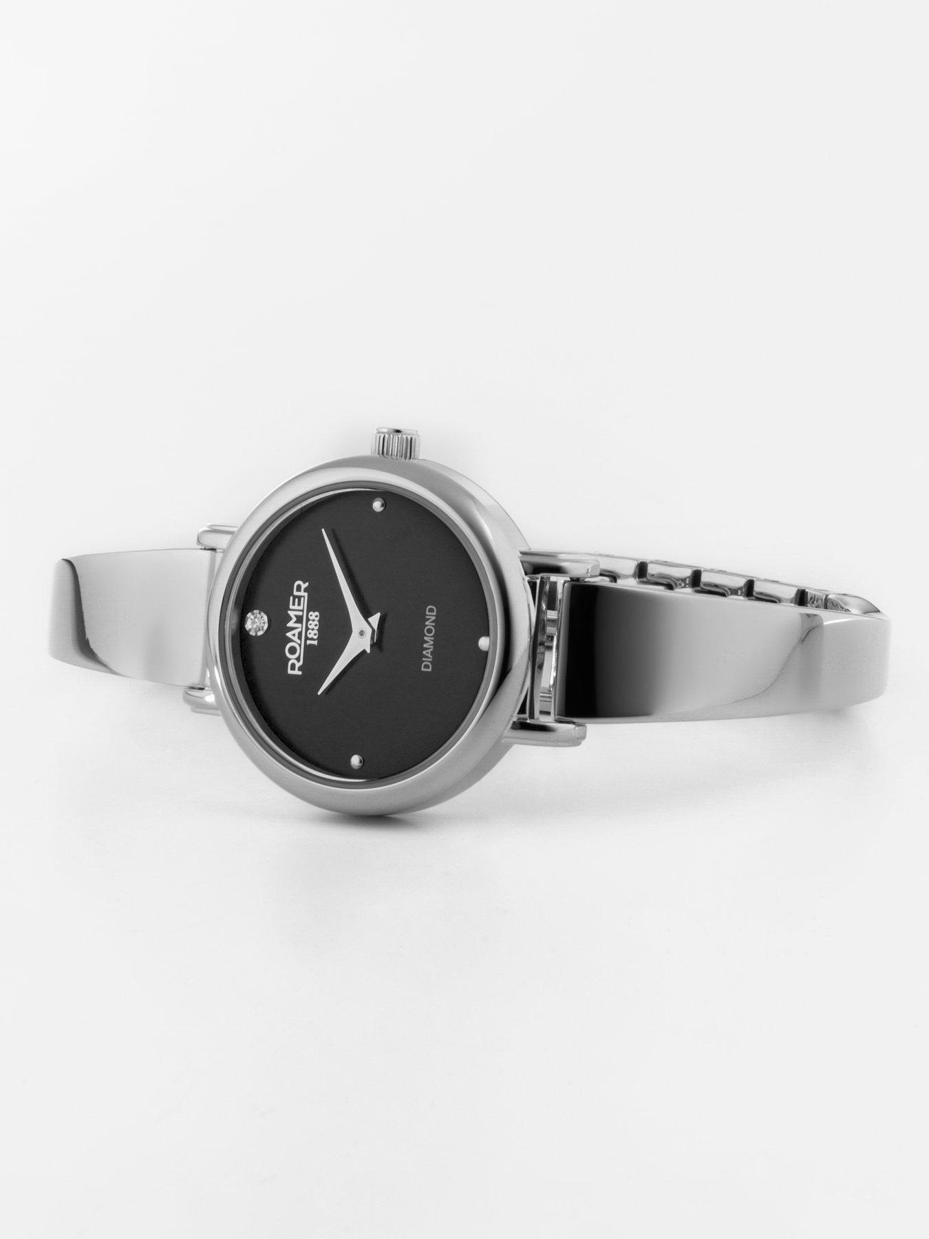Image 3 of 5 of Roamer of Switzerland Elegance Diamond Round Steel Black Watch