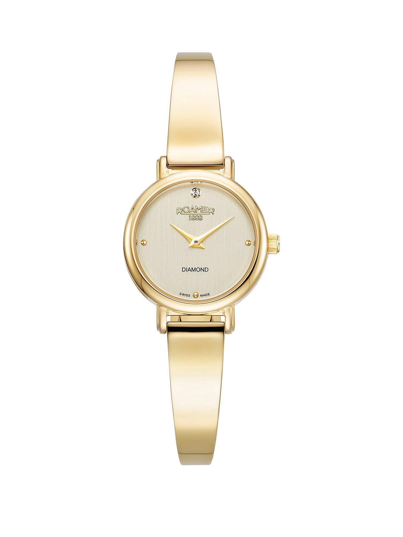 Roamer of Switzerland Elegance Diamond Round Gold Silver