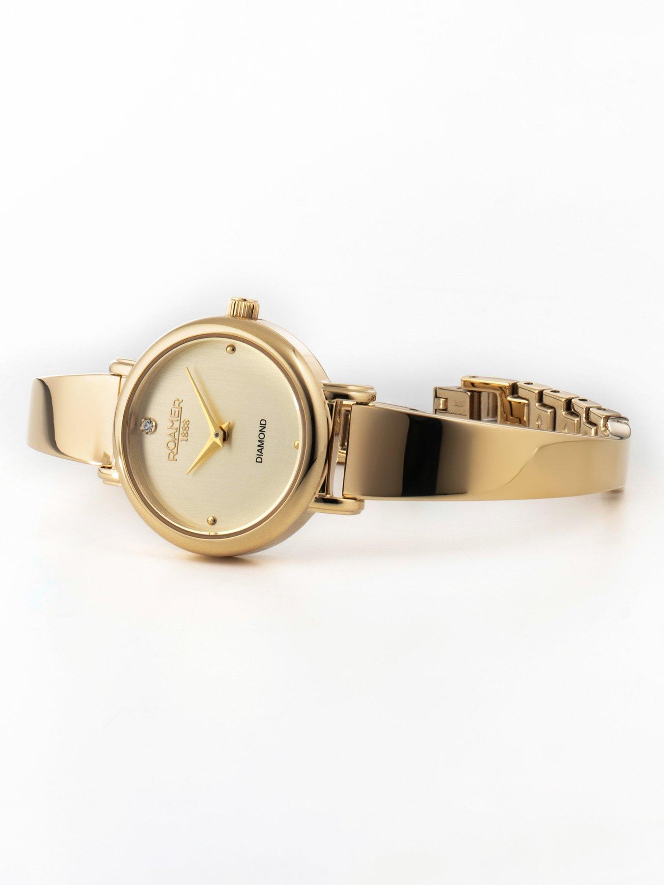 Image 3 of 4 of Roamer of Switzerland Elegance Diamond Round Gold Watch