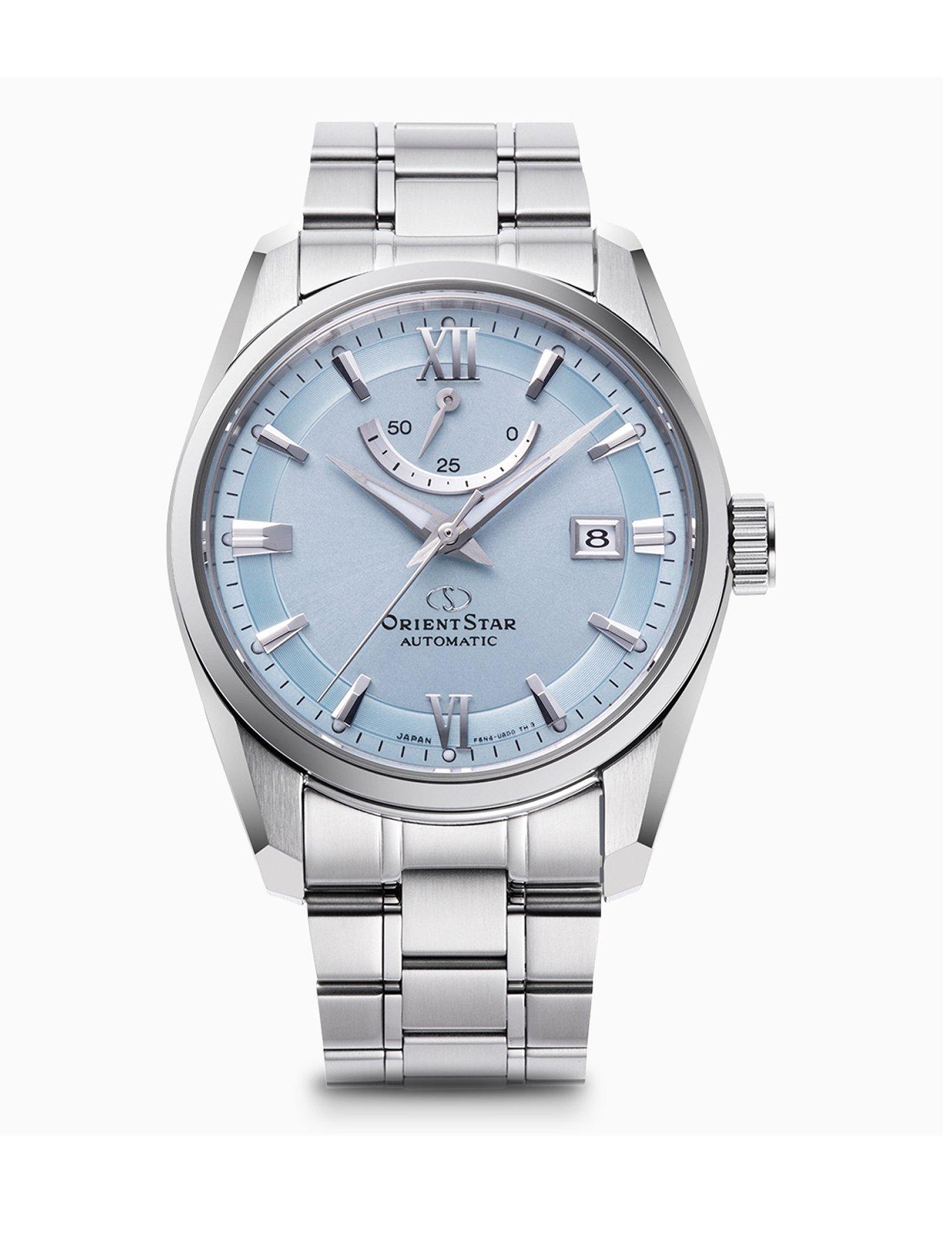 Orient Contemporary date blue dial steel