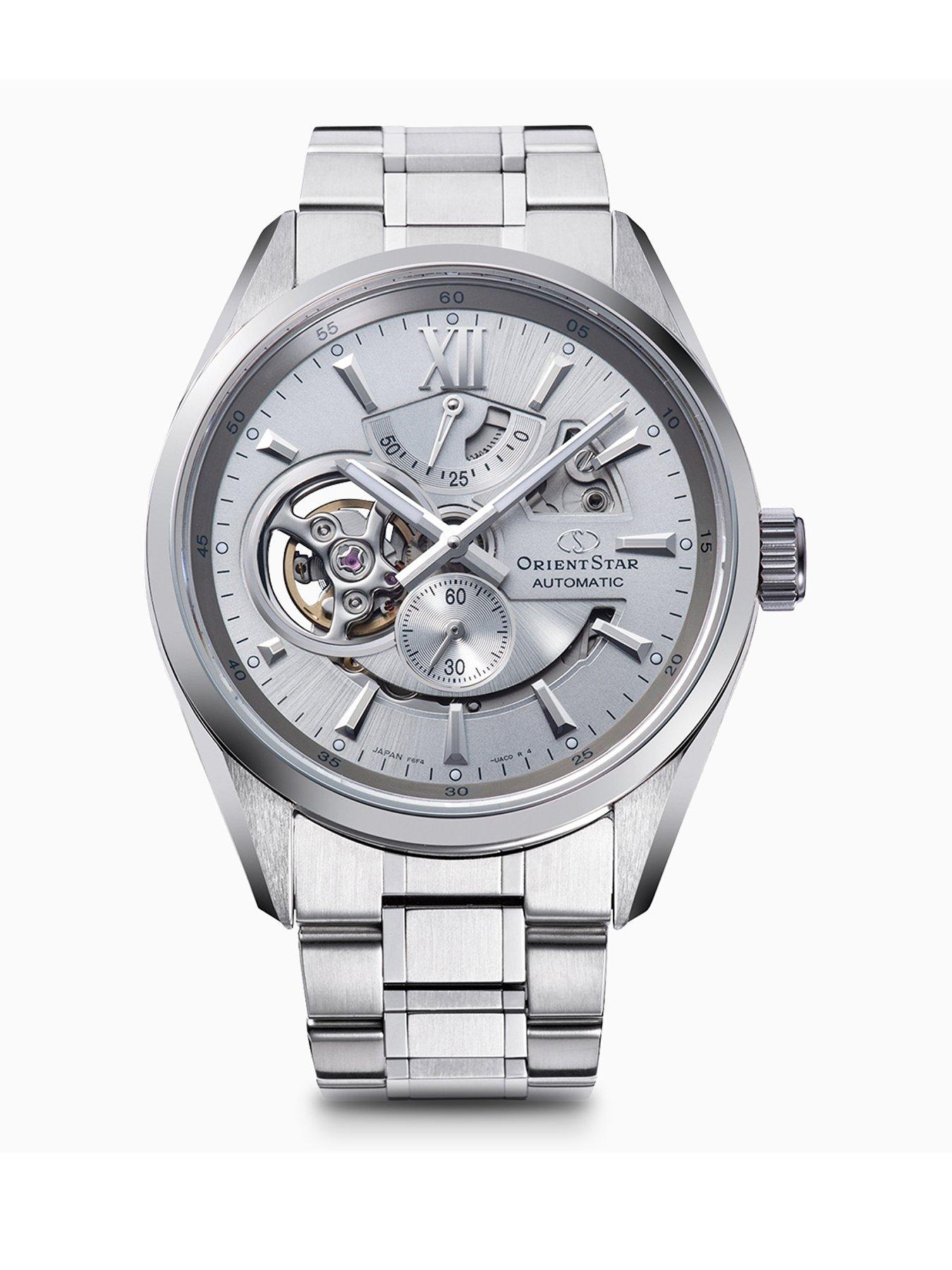 Orient Modern Skeleton silver dial steel