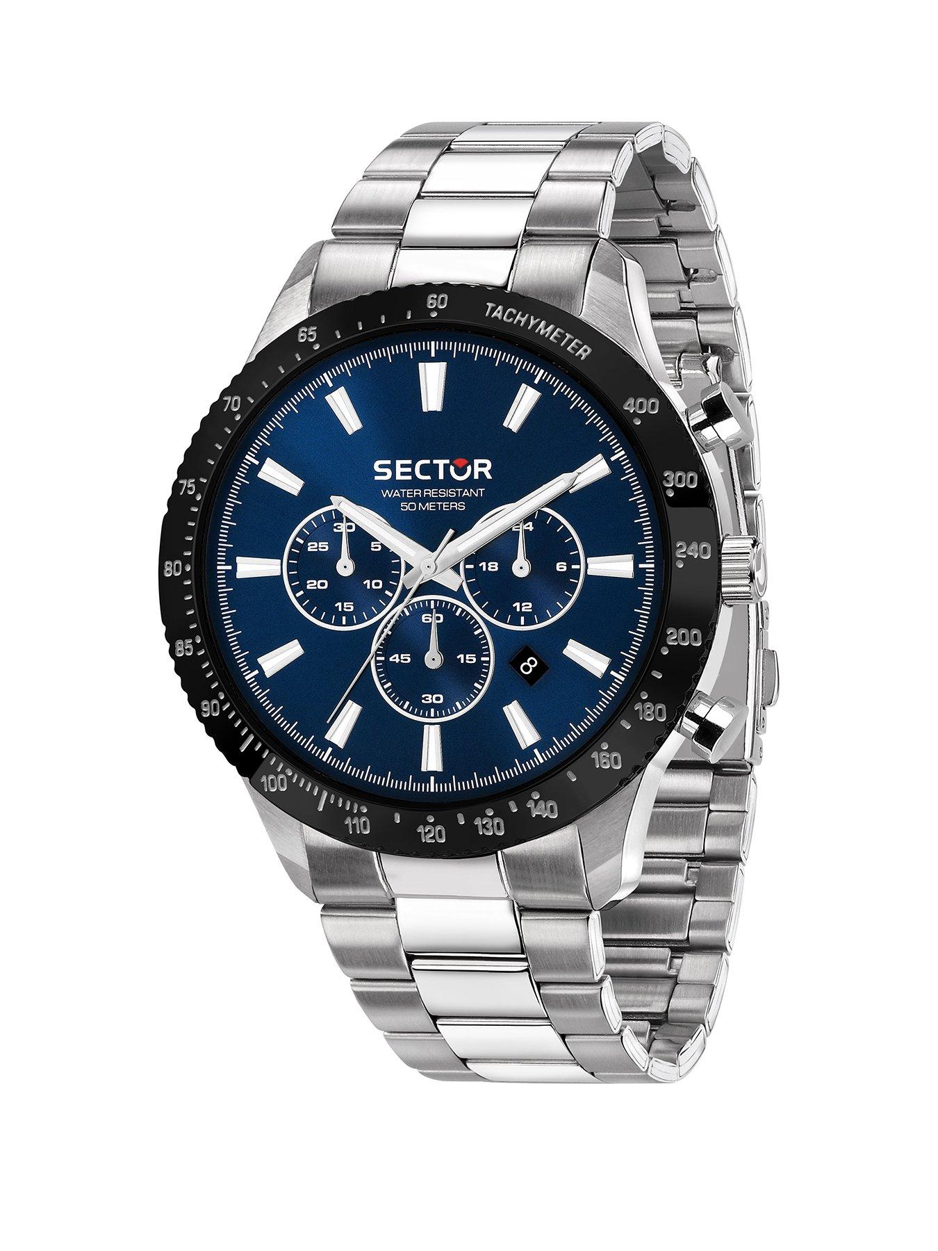Sector 270 45MM CHRO BLUE DIAL SS BR