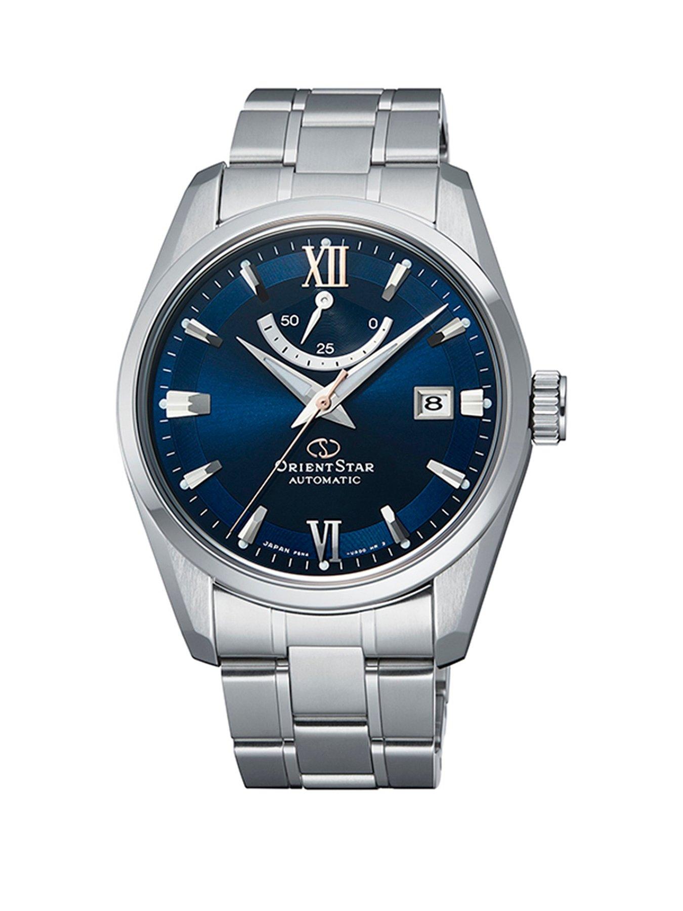 Orient Contemporary date blue dial steel