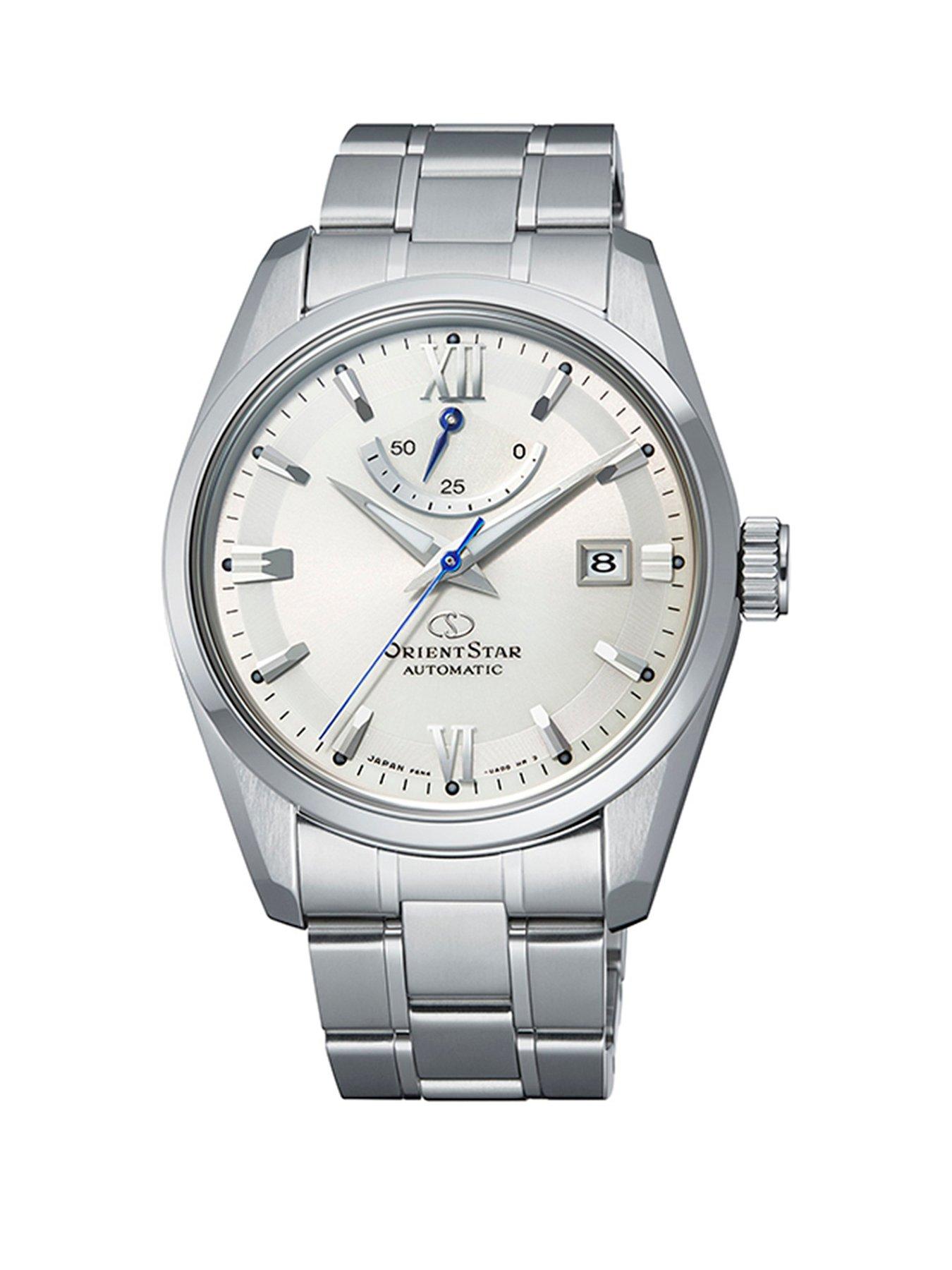 Orient Contemporary date silver dial steel