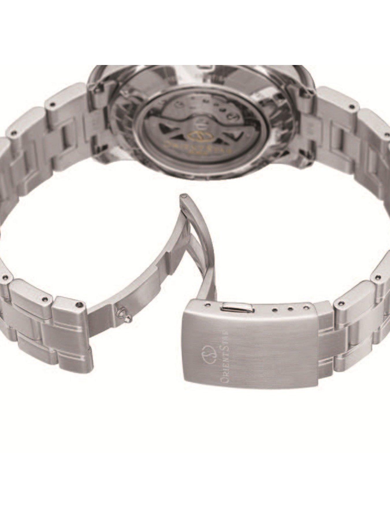 Image 3 of 5 of Orient Contemporary semi skeleton green dial steel