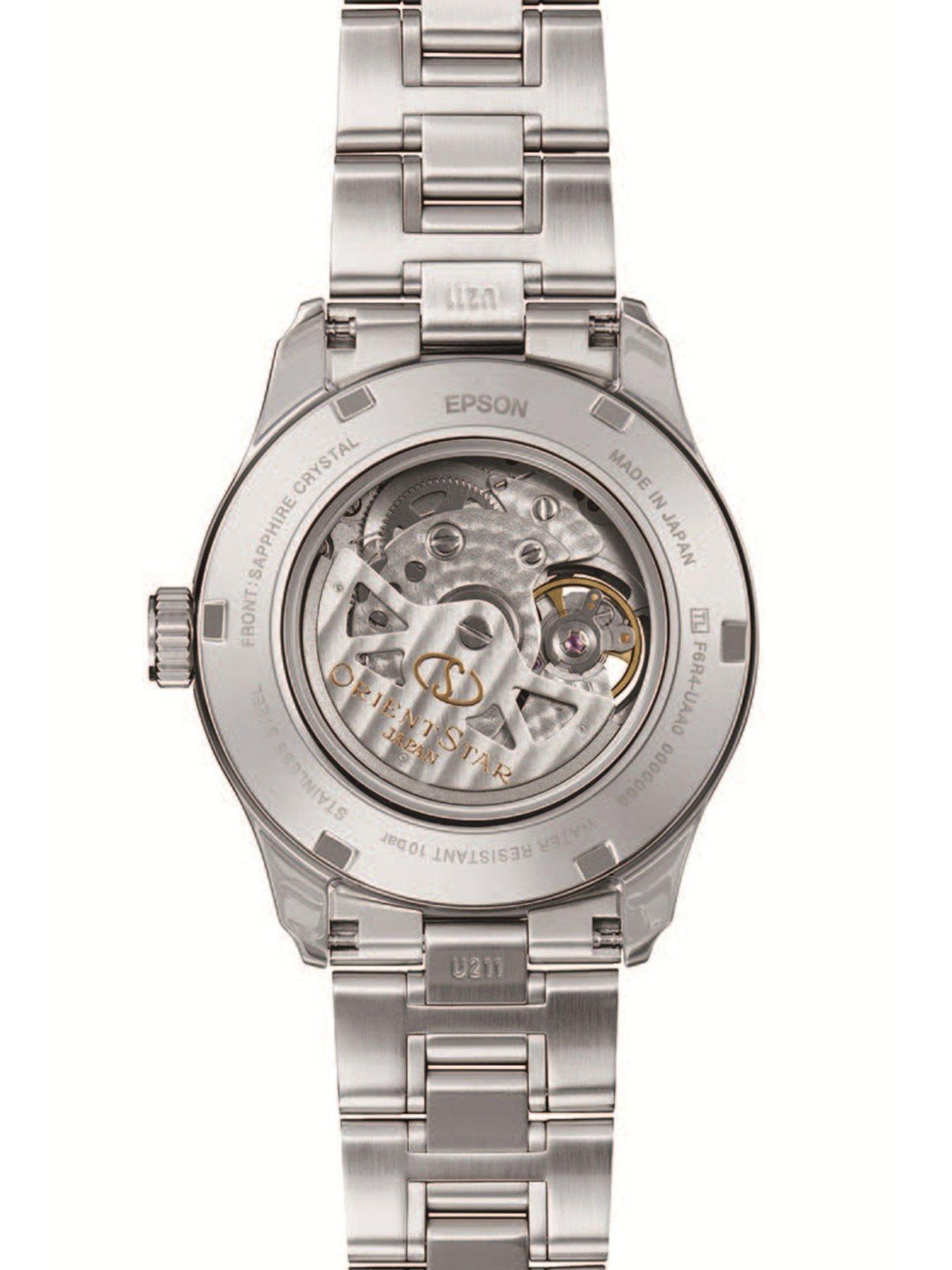 Image 4 of 5 of Orient Contemporary semi skeleton green dial steel