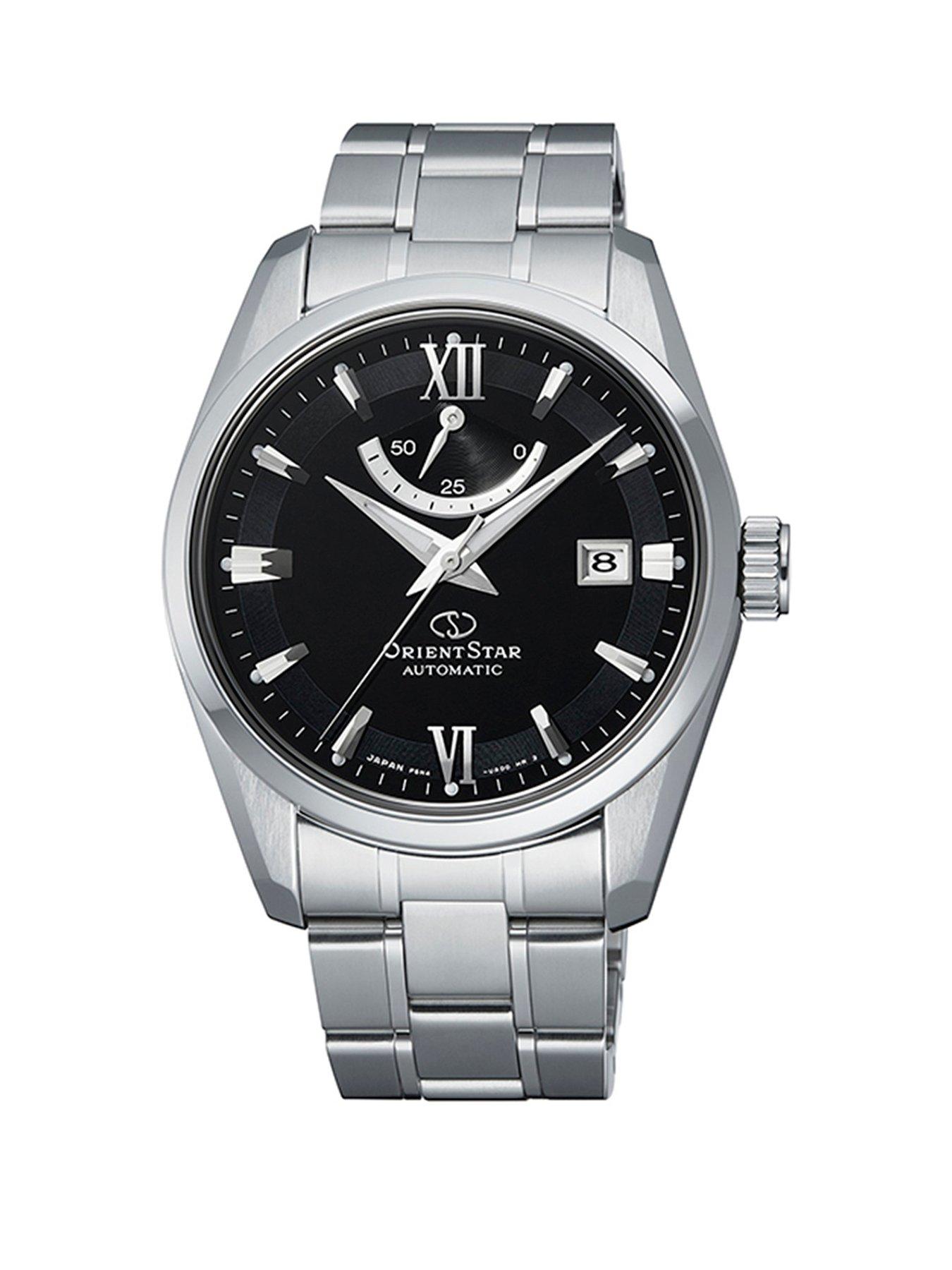 Orient Contemporary date black dial steel