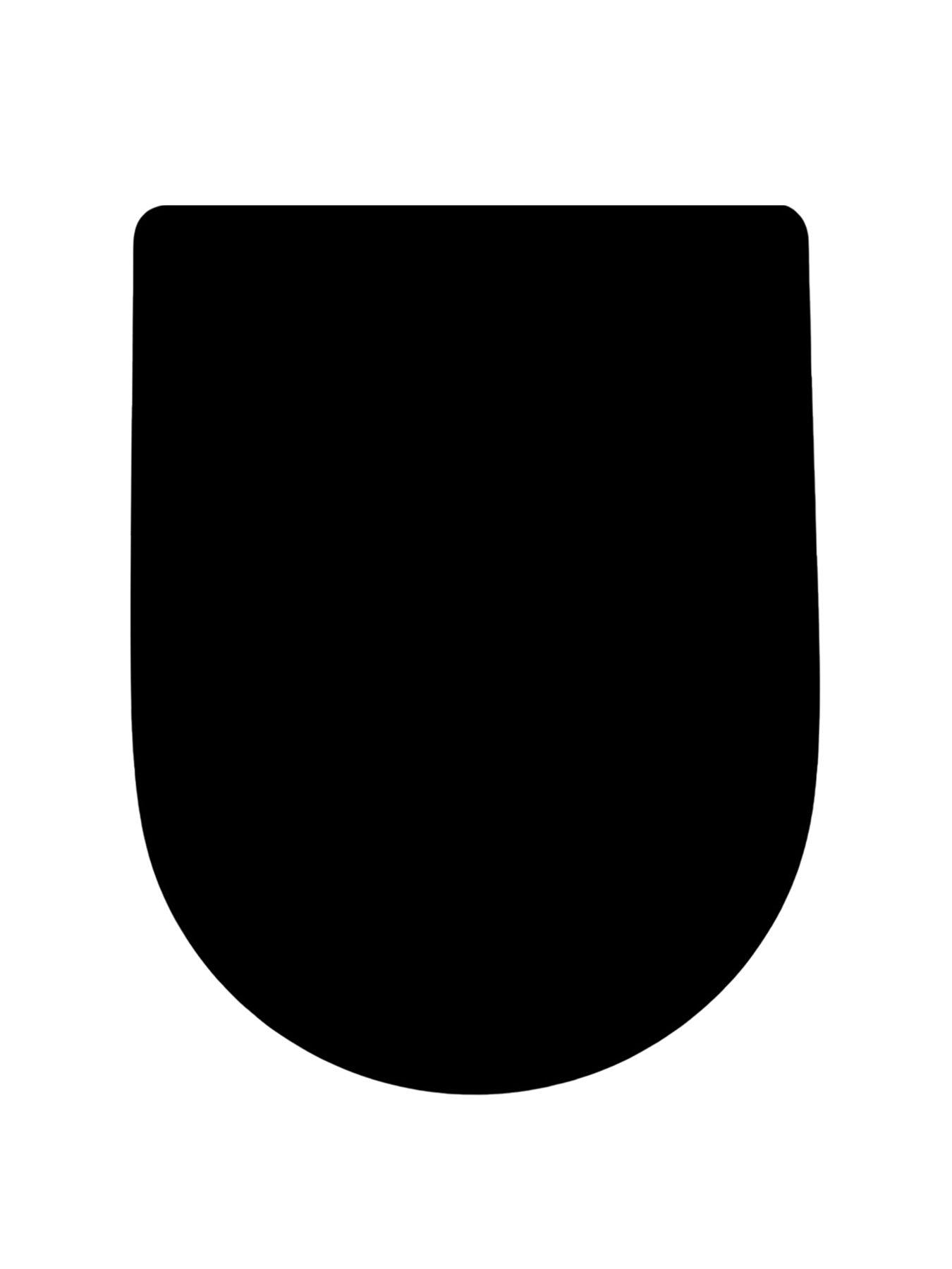 Image 2 of 5 of AQUALONA Thermoplast D Shaped Toilet Seat - Black