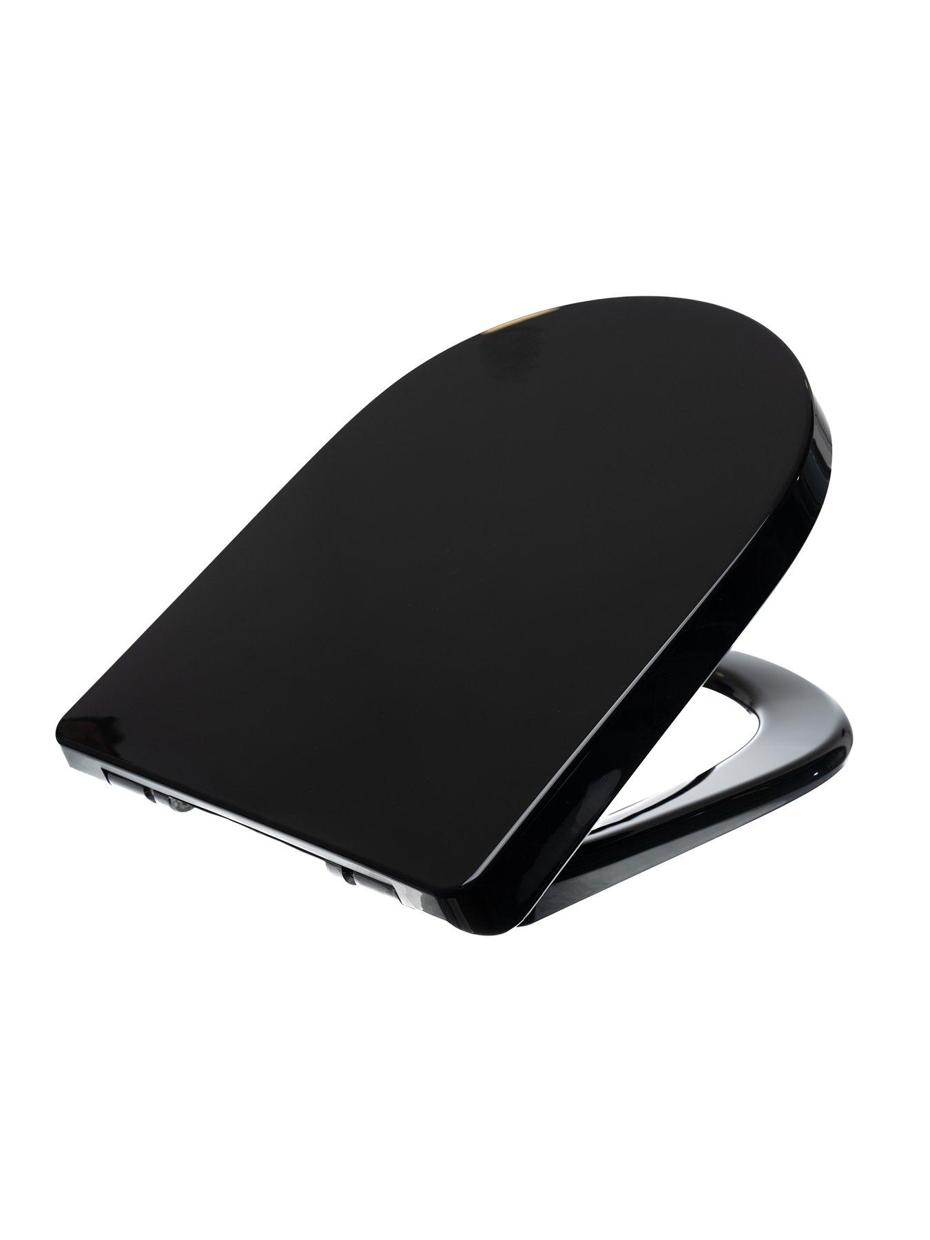 Image 3 of 5 of AQUALONA Thermoplast D Shaped Toilet Seat - Black