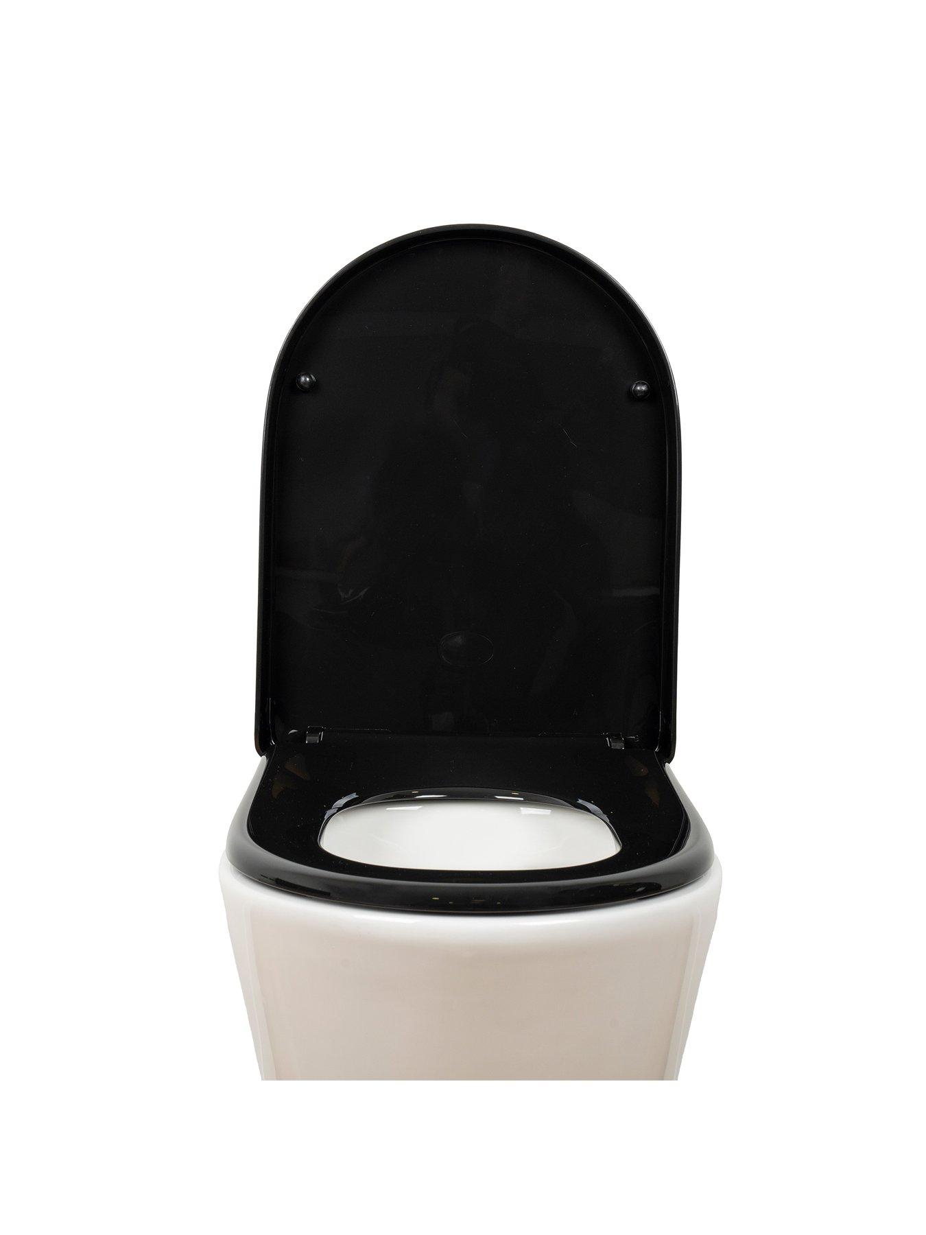 Image 4 of 5 of AQUALONA Thermoplast D Shaped Toilet Seat - Black