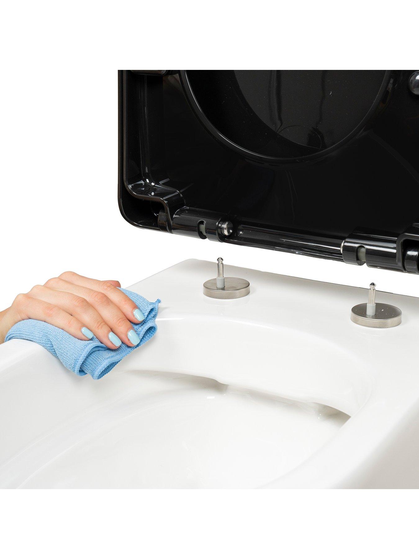 Image 5 of 5 of AQUALONA Thermoplast D Shaped Toilet Seat - Black