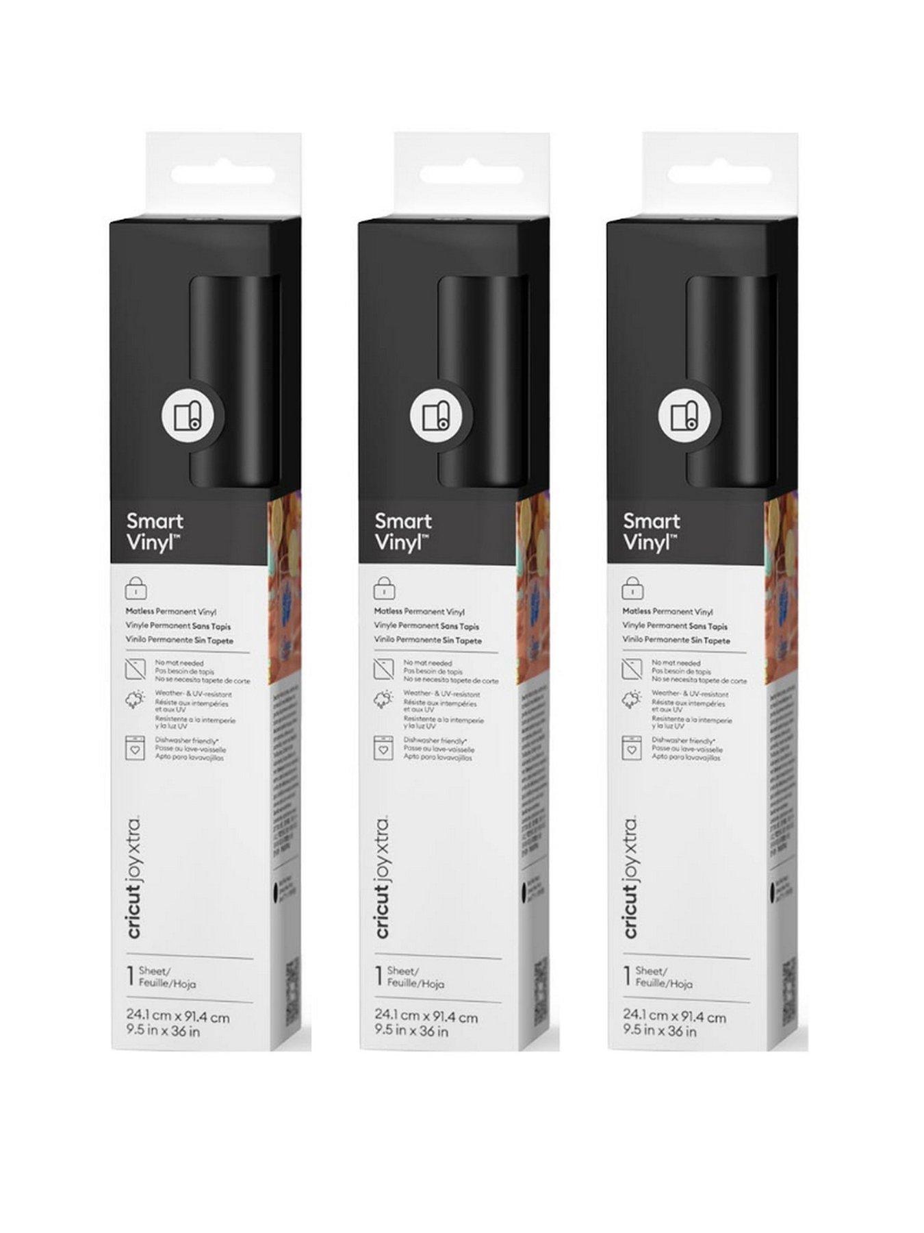 Cricut Smart Vinyl Permanent Joy Xtra (24.1x91.5cm) Black 3-pack Bundle