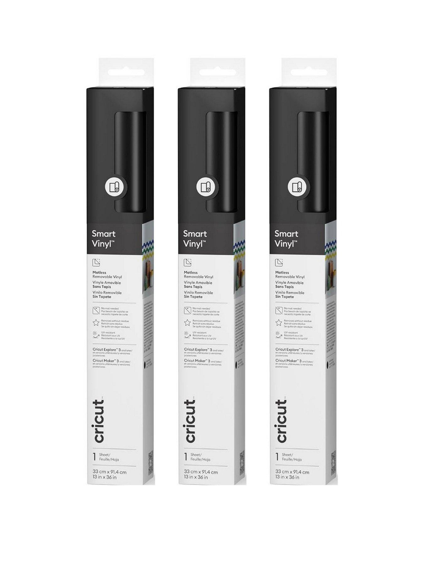 Cricut Smart Vinyl Removable (33x91cm) Black 3-pack Bundle