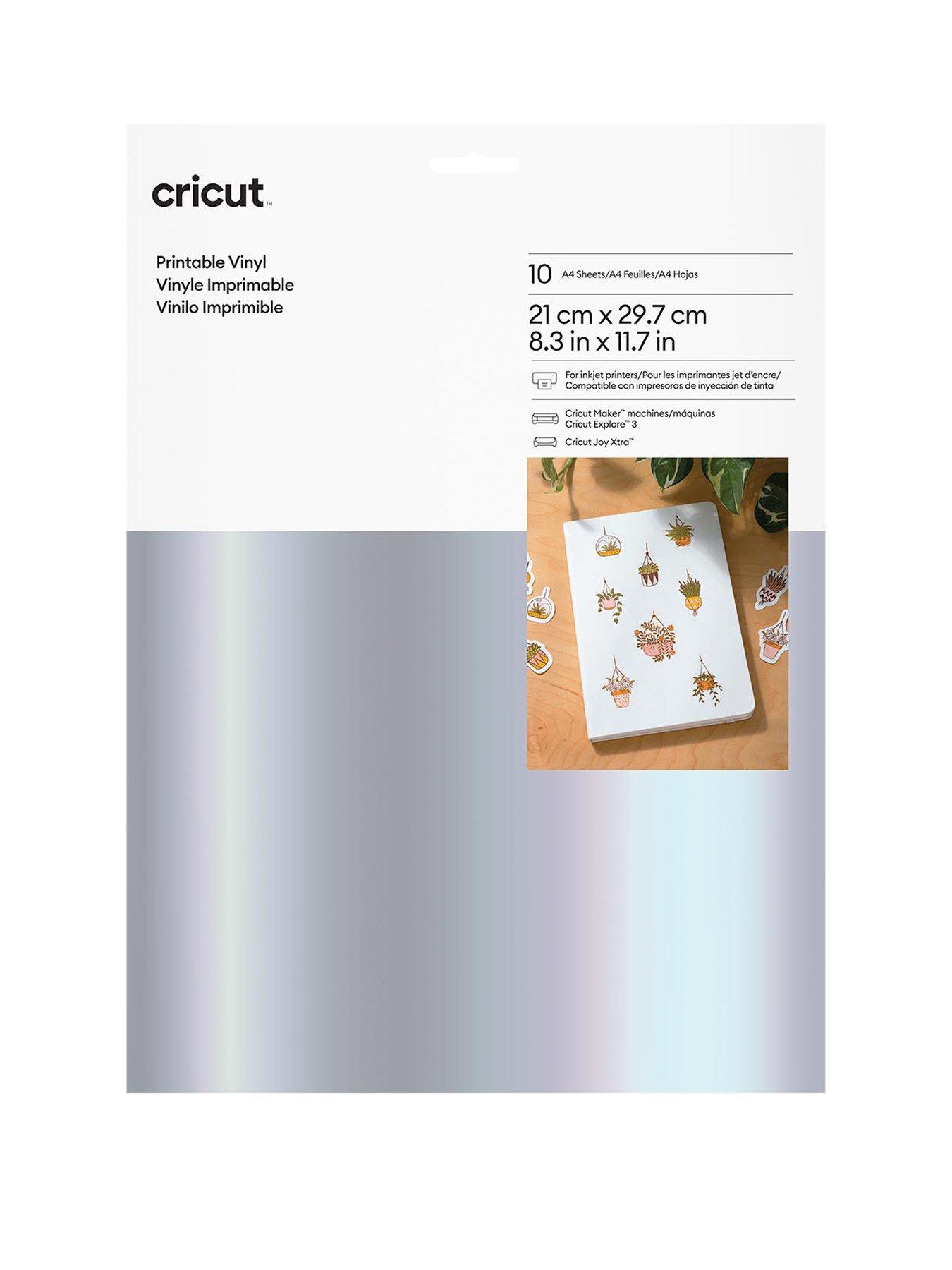 Cricut Printable Vinyl A4 - Silver,30 sheets
