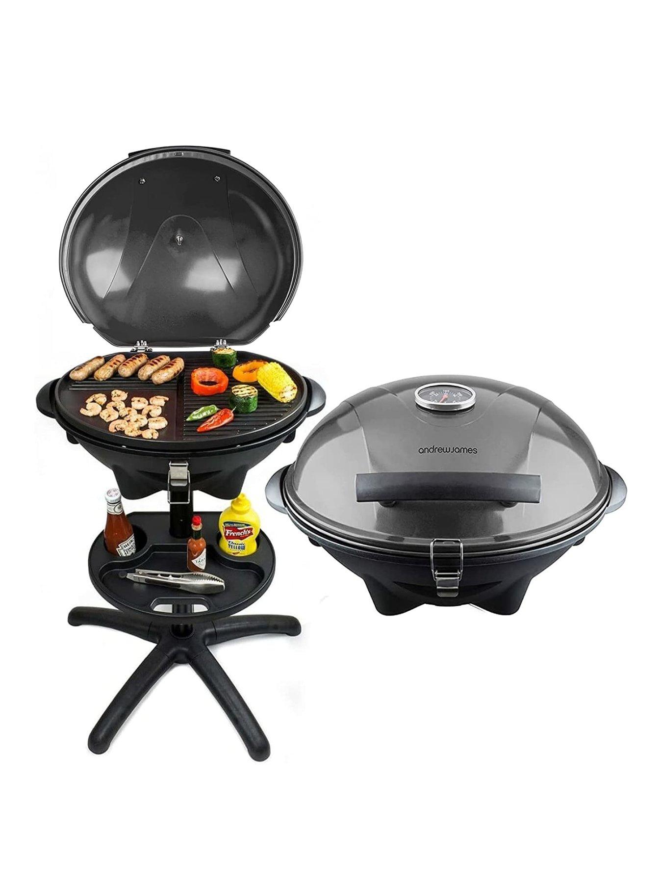 Andrew James Electric Indoor & Outdoor BBQ Grill, Grey