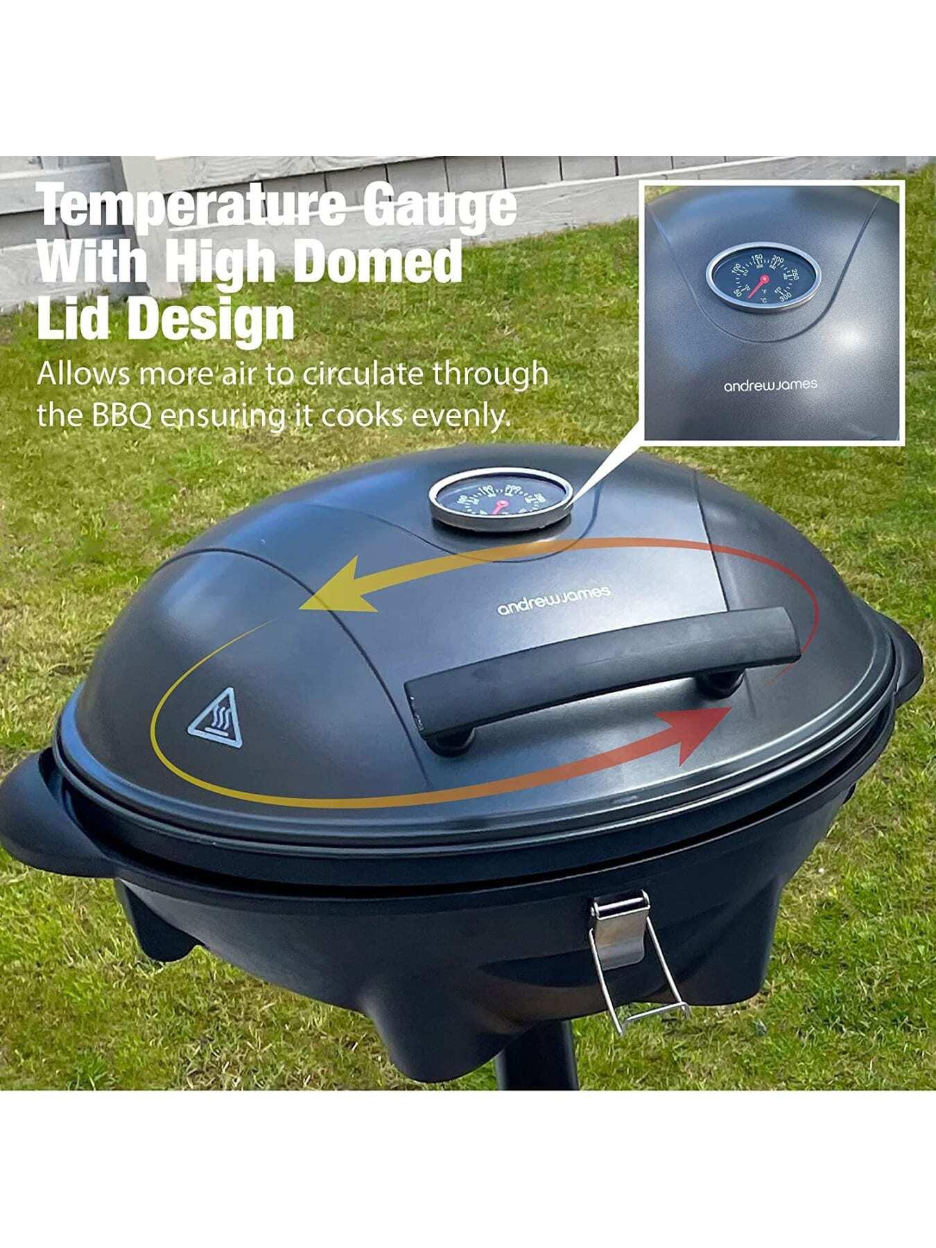 Image 5 of 6 of Andrew James Electric Indoor & Outdoor BBQ Grill, Grey