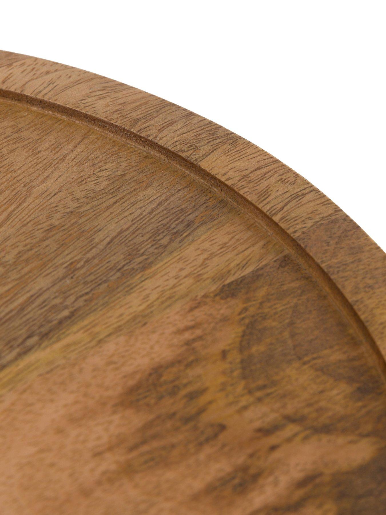 Image 7 of 7 of Gallery Direct Ridged Mango Wood Cake Stand