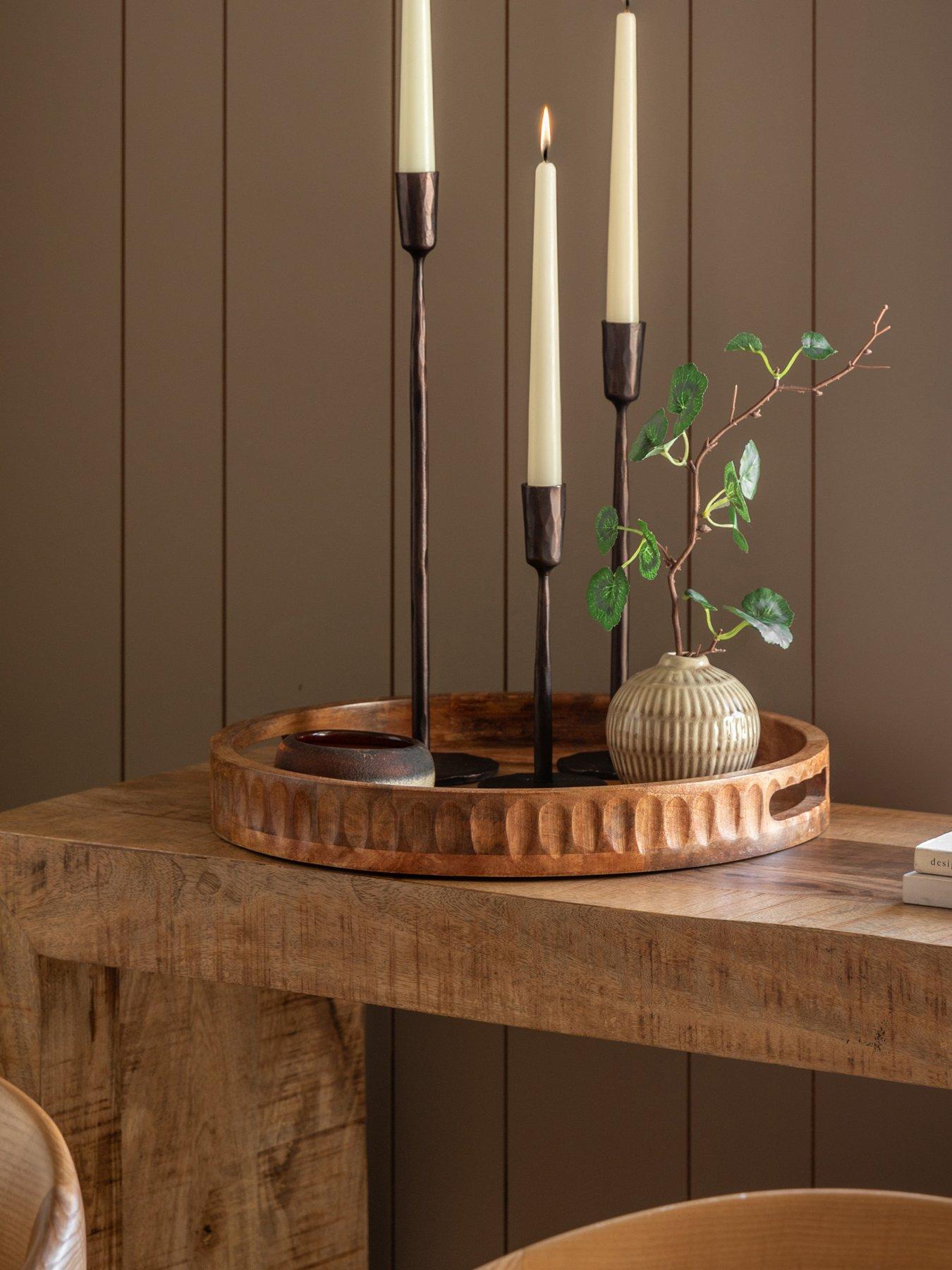 Gallery Direct Mango Wood Tray With Handles