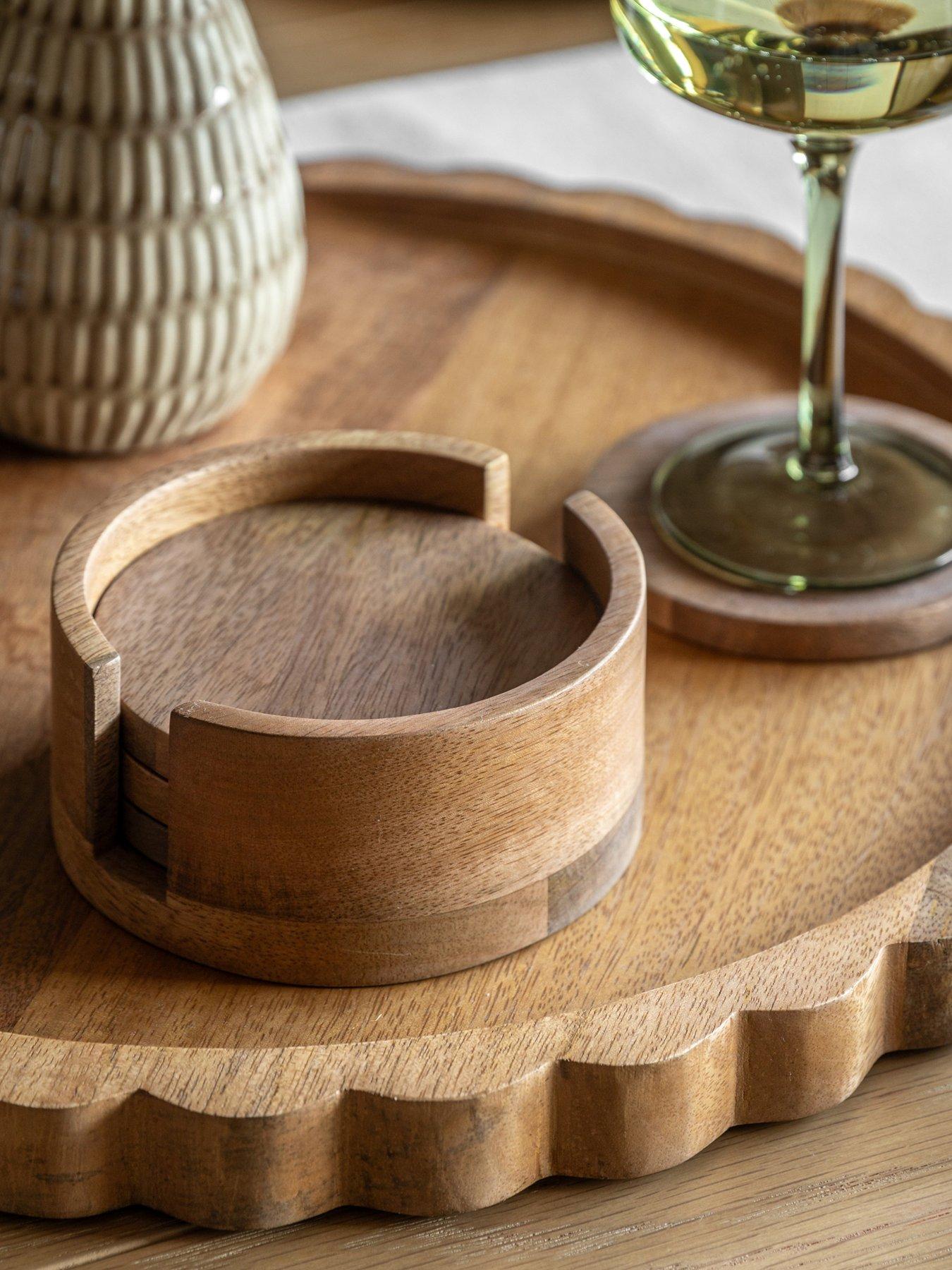 Image 1 of 8 of Gallery Direct Mango Wood Coasters Set Of 4