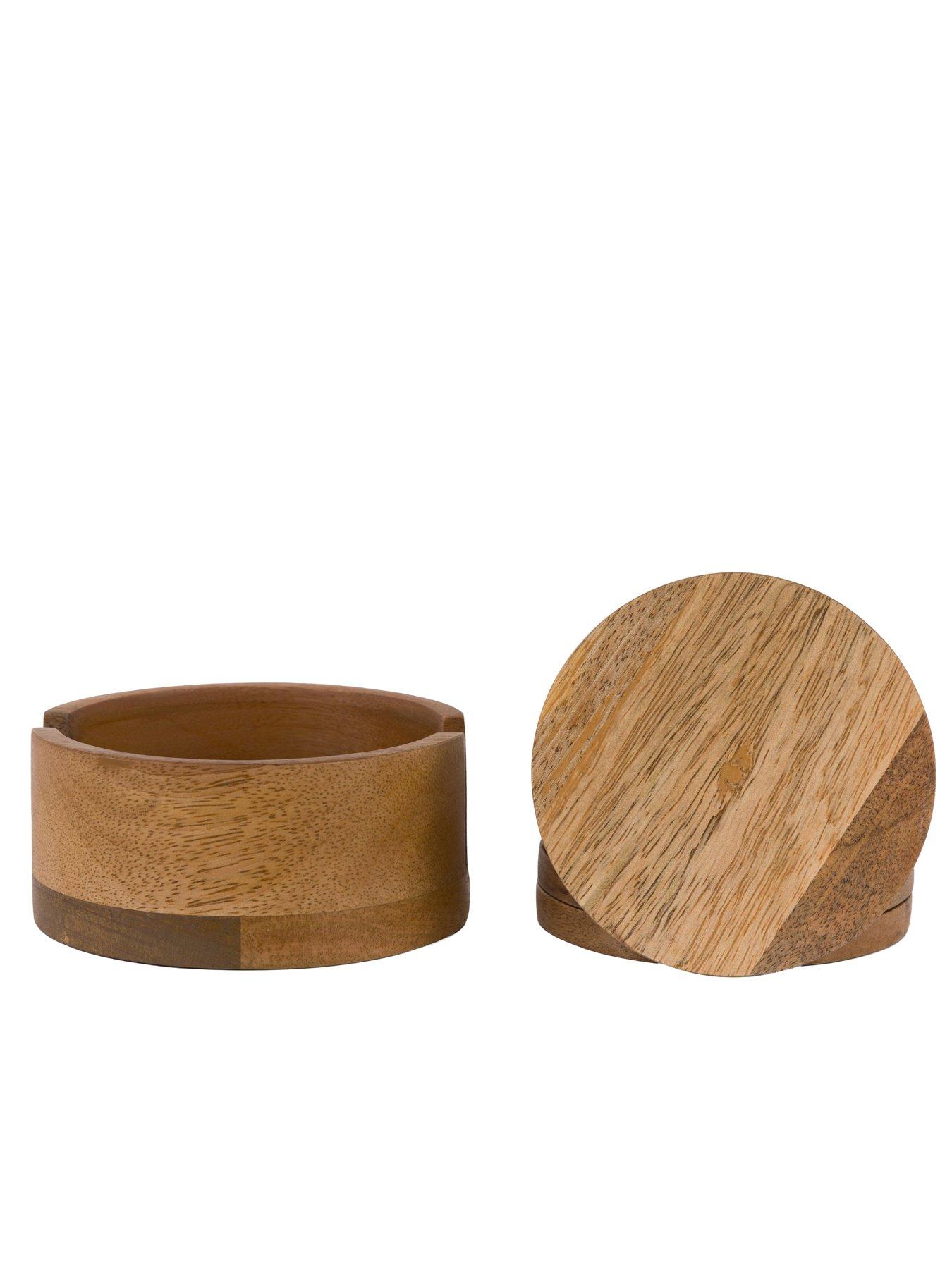 Image 4 of 8 of Gallery Direct Mango Wood Coasters Set Of 4