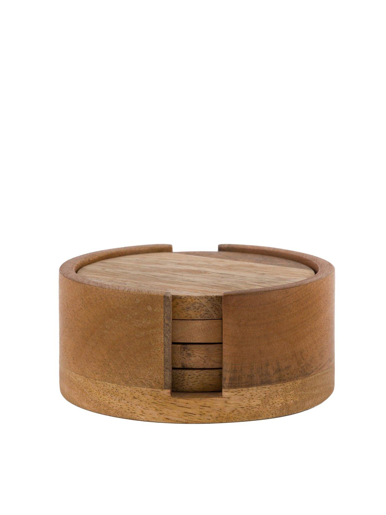 Image 5 of 8 of Gallery Direct Mango Wood Coasters Set Of 4