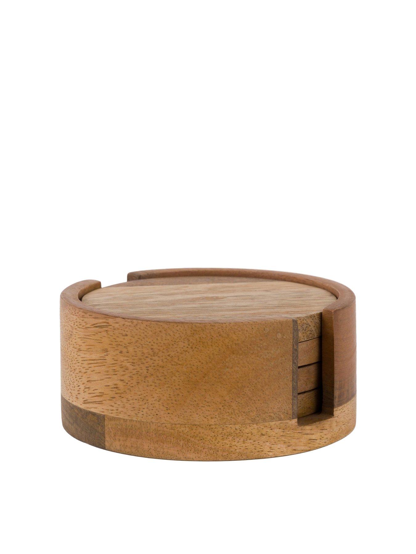 Image 6 of 8 of Gallery Direct Mango Wood Coasters Set Of 4