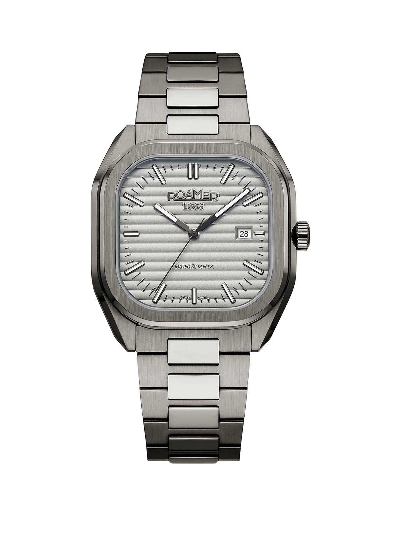 Roamer of Switzerland Micro Quartz Gun IP Silver