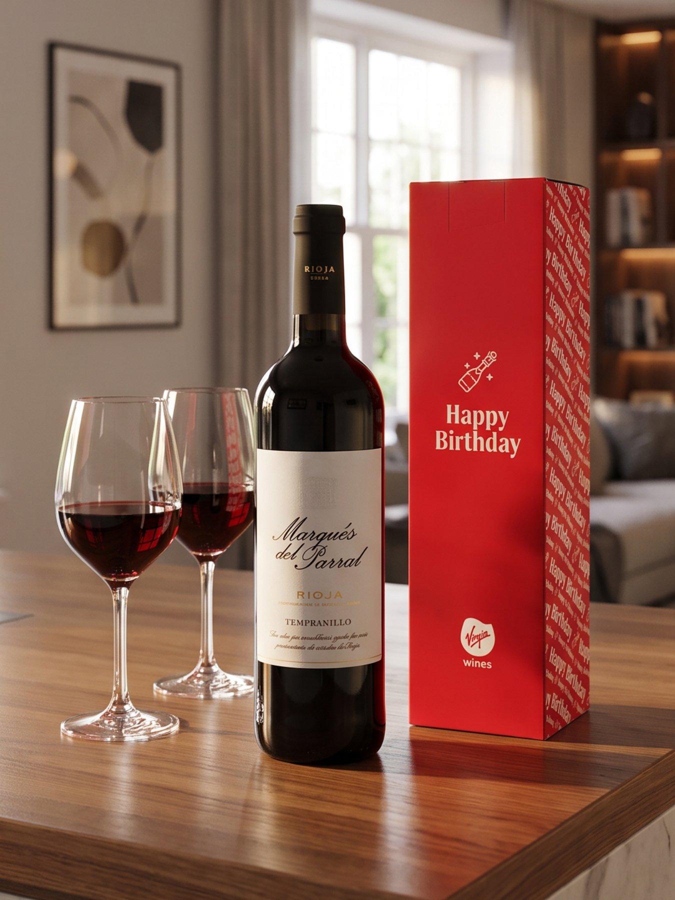Image 2 of 2 of Virgin Wines Red Wine Happy Birthday Gift