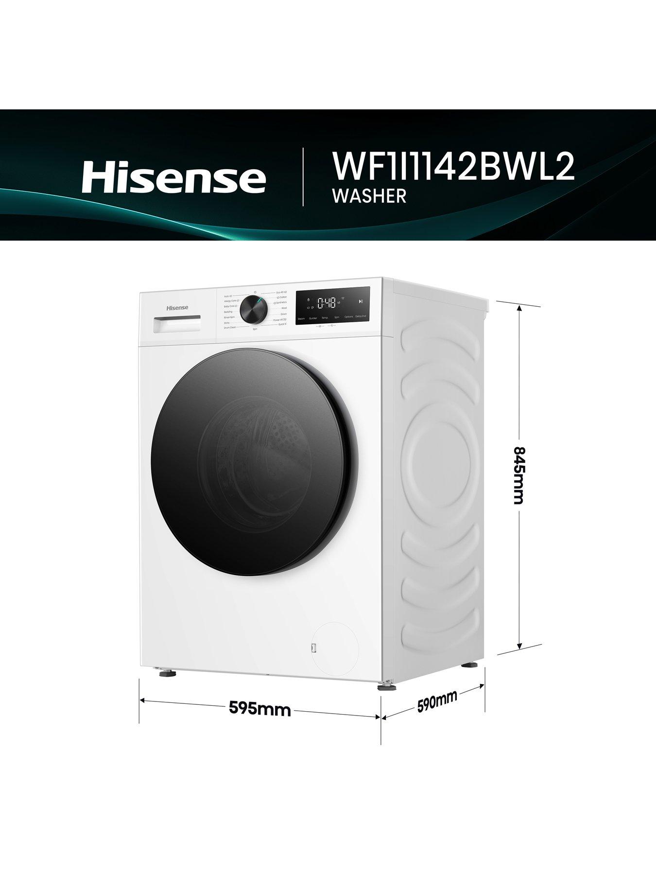 Image 5 of 7 of Hisense 1i Series WF1I1142BWL2 11kg, 1400 Spin Washing Machine - White - A Rated