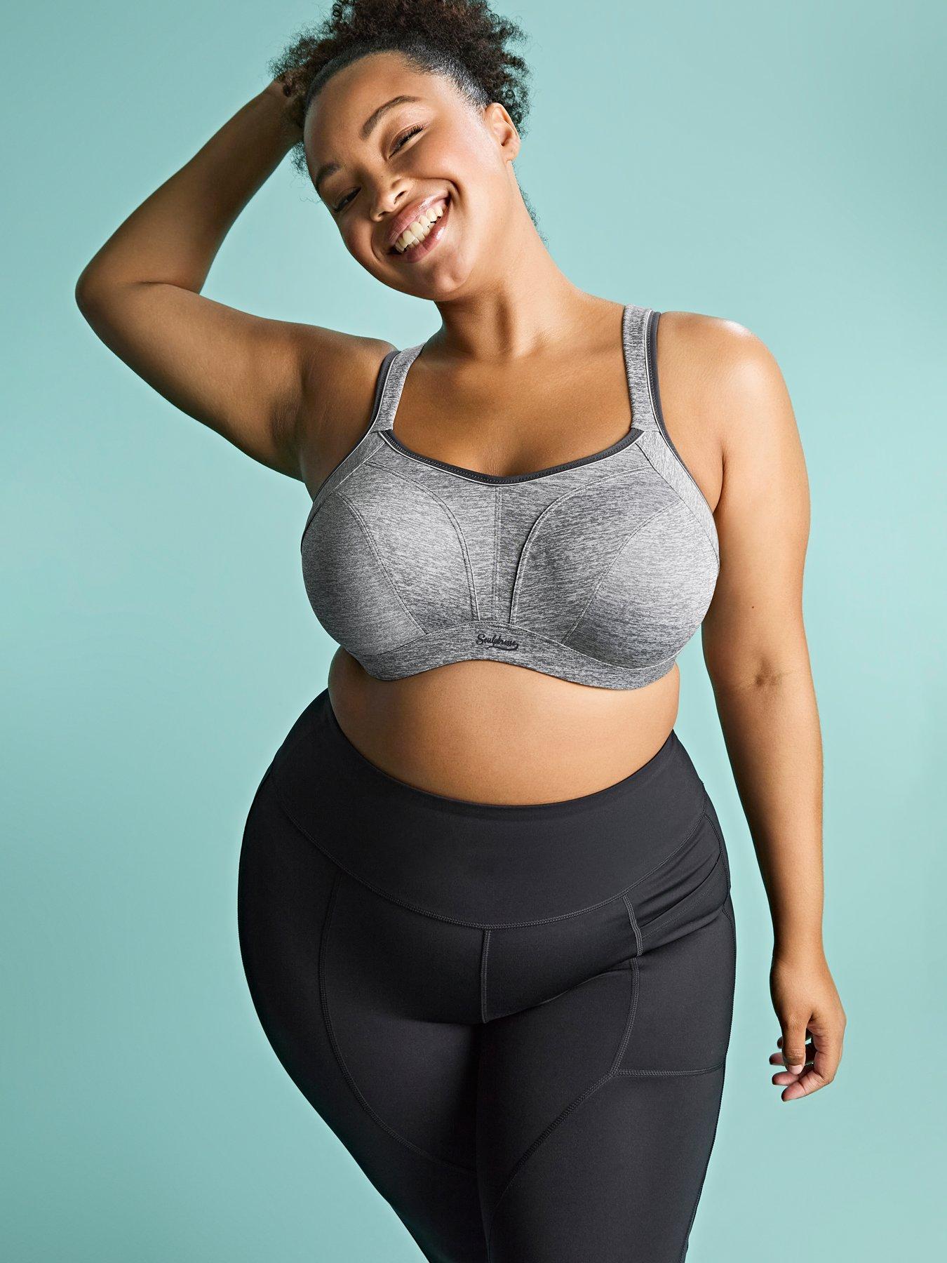 Image 3 of 6 of Sculptresse Sculptresse Activate Non Padded Wired Sports Bra - Charloal Marl