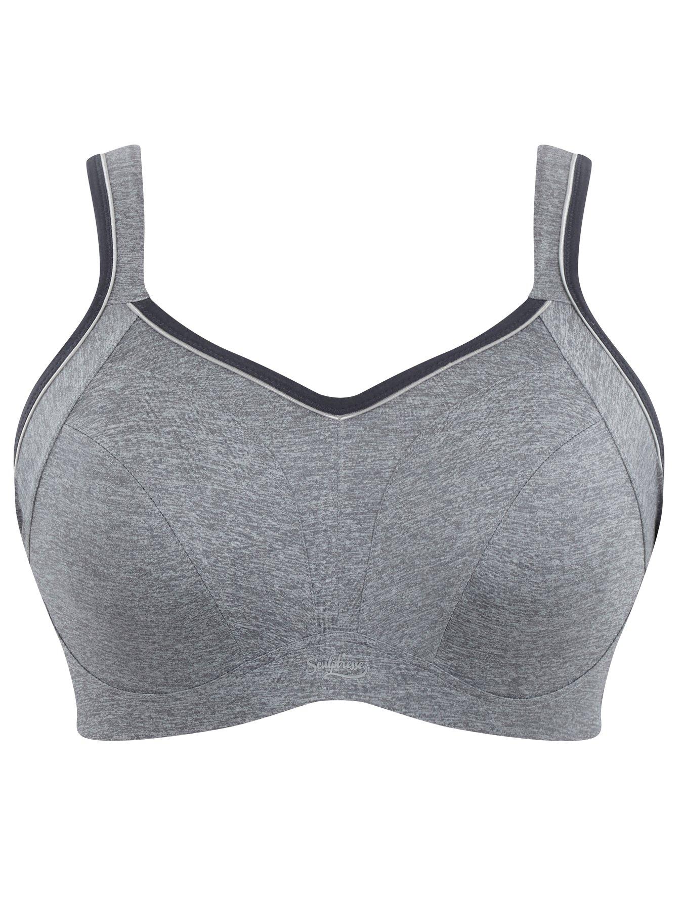 Image 5 of 6 of Sculptresse Sculptresse Activate Non Padded Wired Sports Bra - Charloal Marl