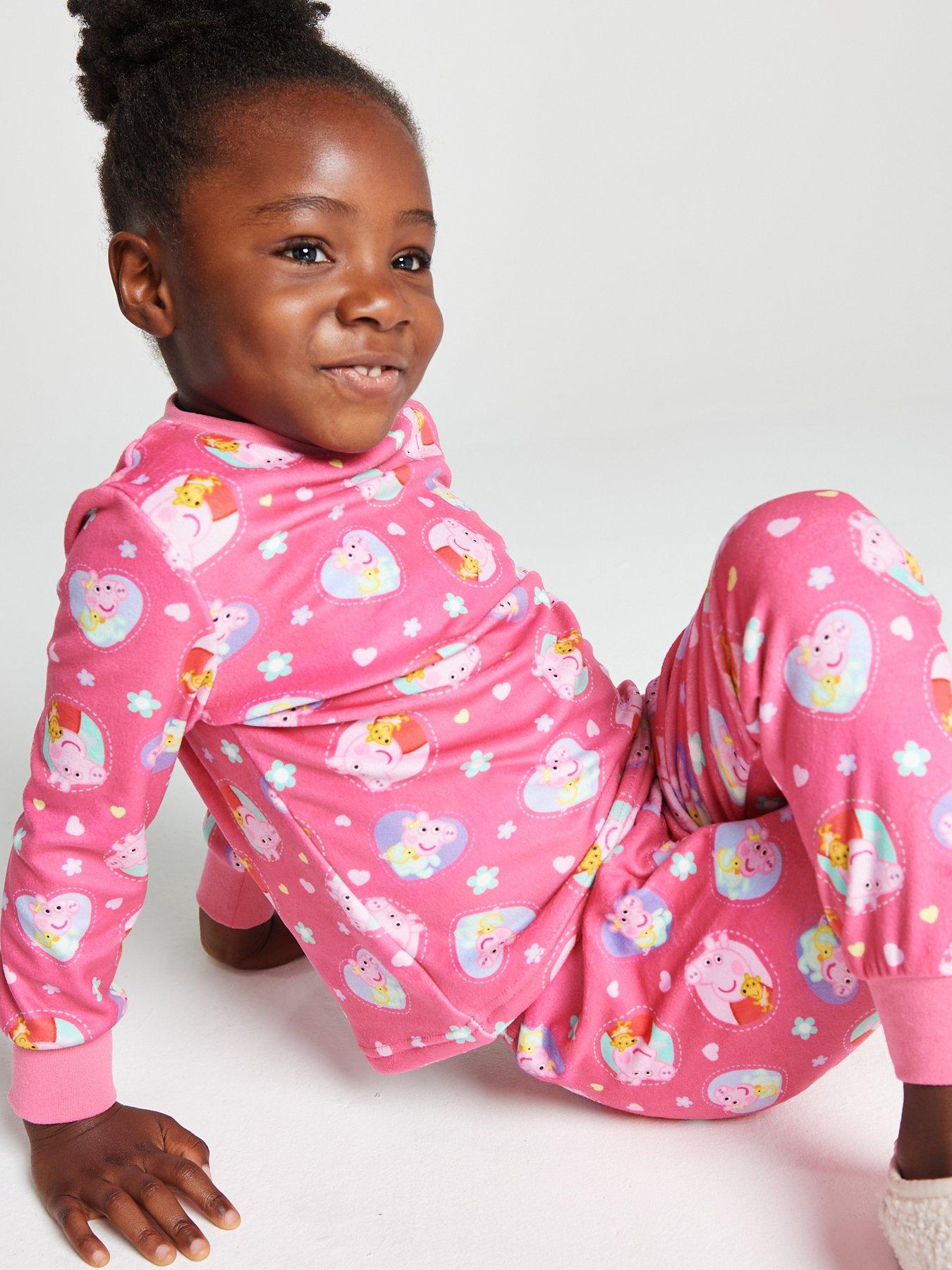Image 1 of 6 of Brand Threads Peppa Pig Fleece Twosie Pyjama Set