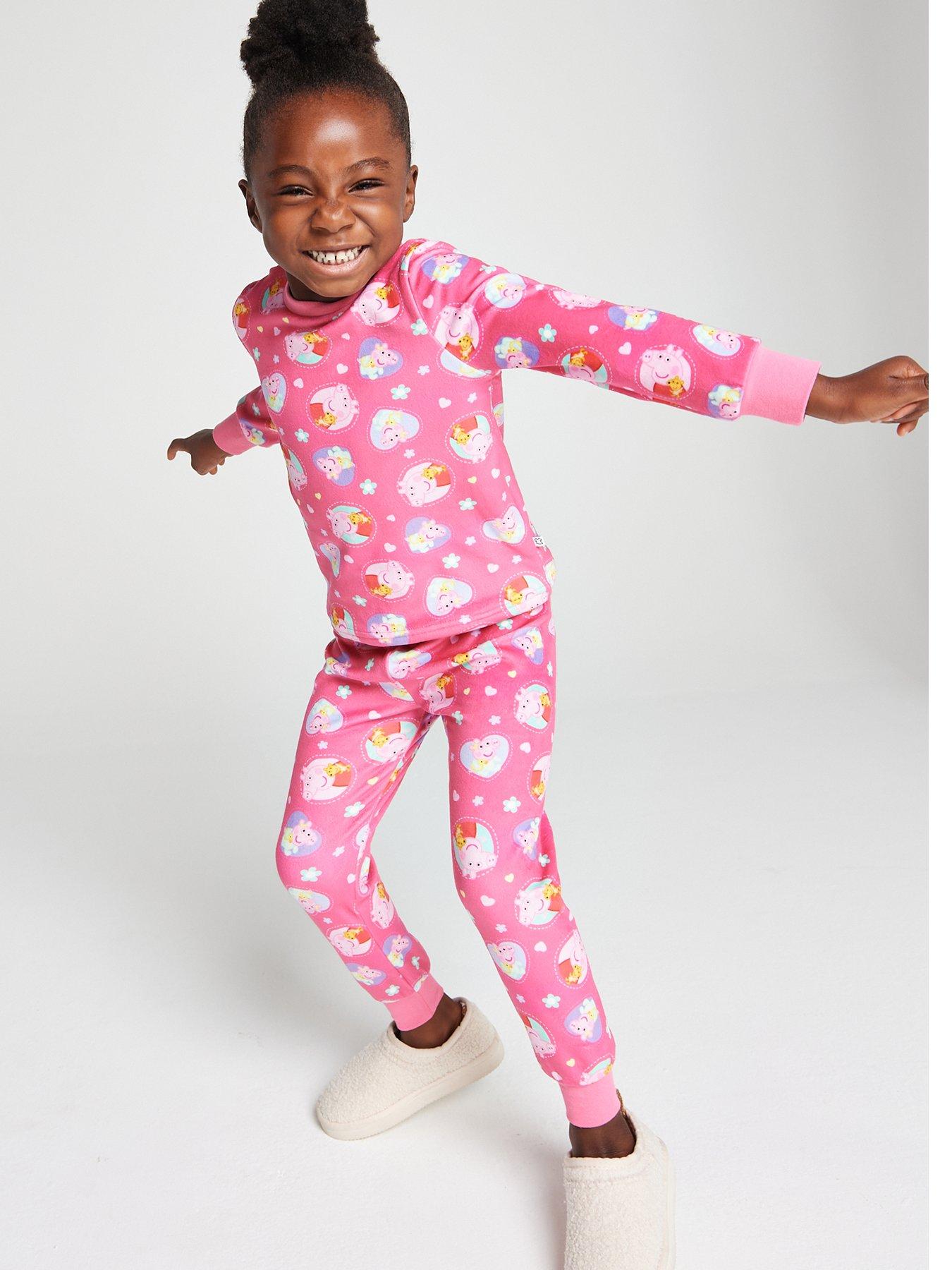 Image 2 of 6 of Brand Threads Peppa Pig Fleece Twosie Pyjama Set