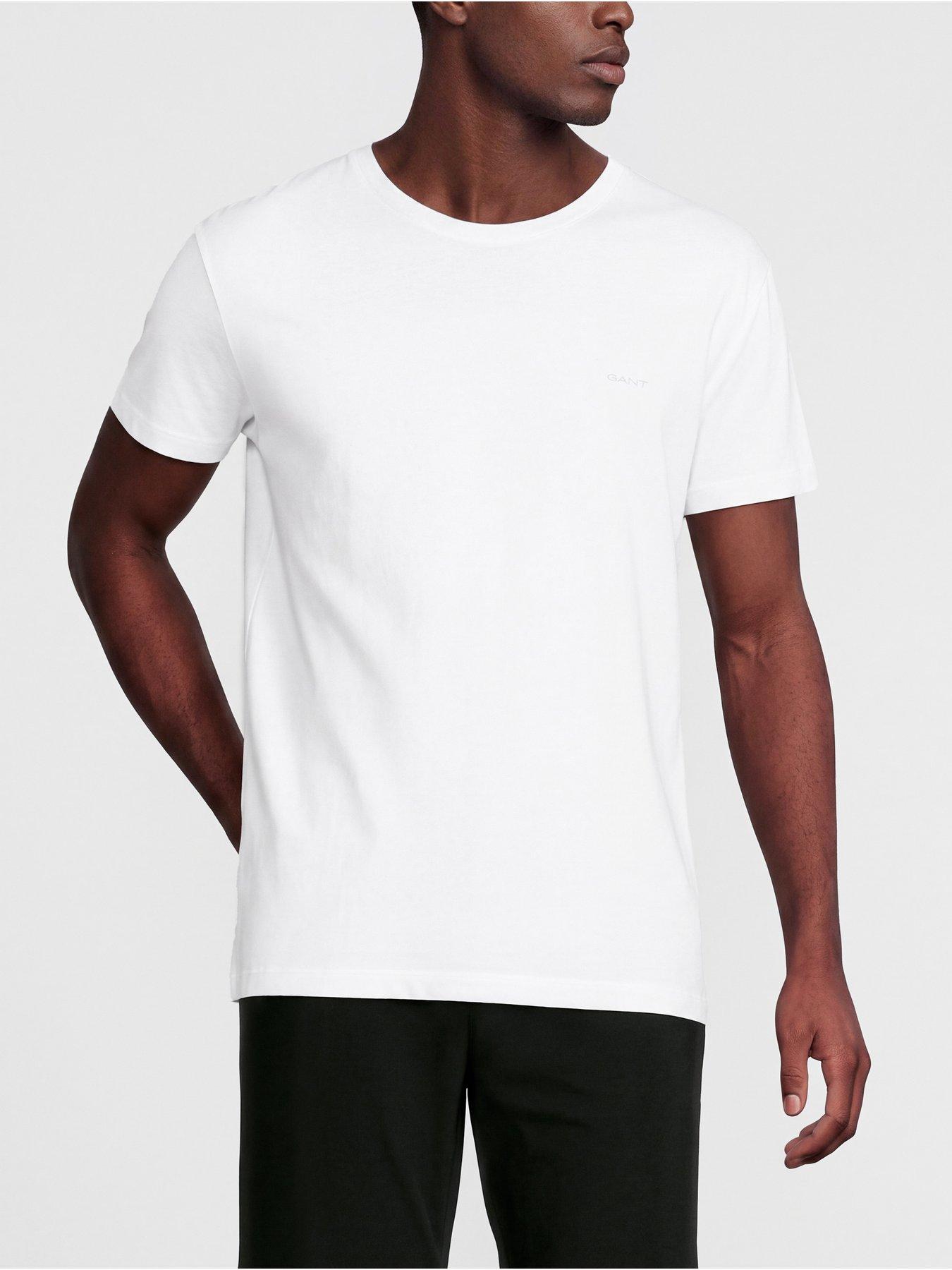 Image 2 of 5 of GANT Gant 2 Pack Crew Neck T-shirt - Navy/white