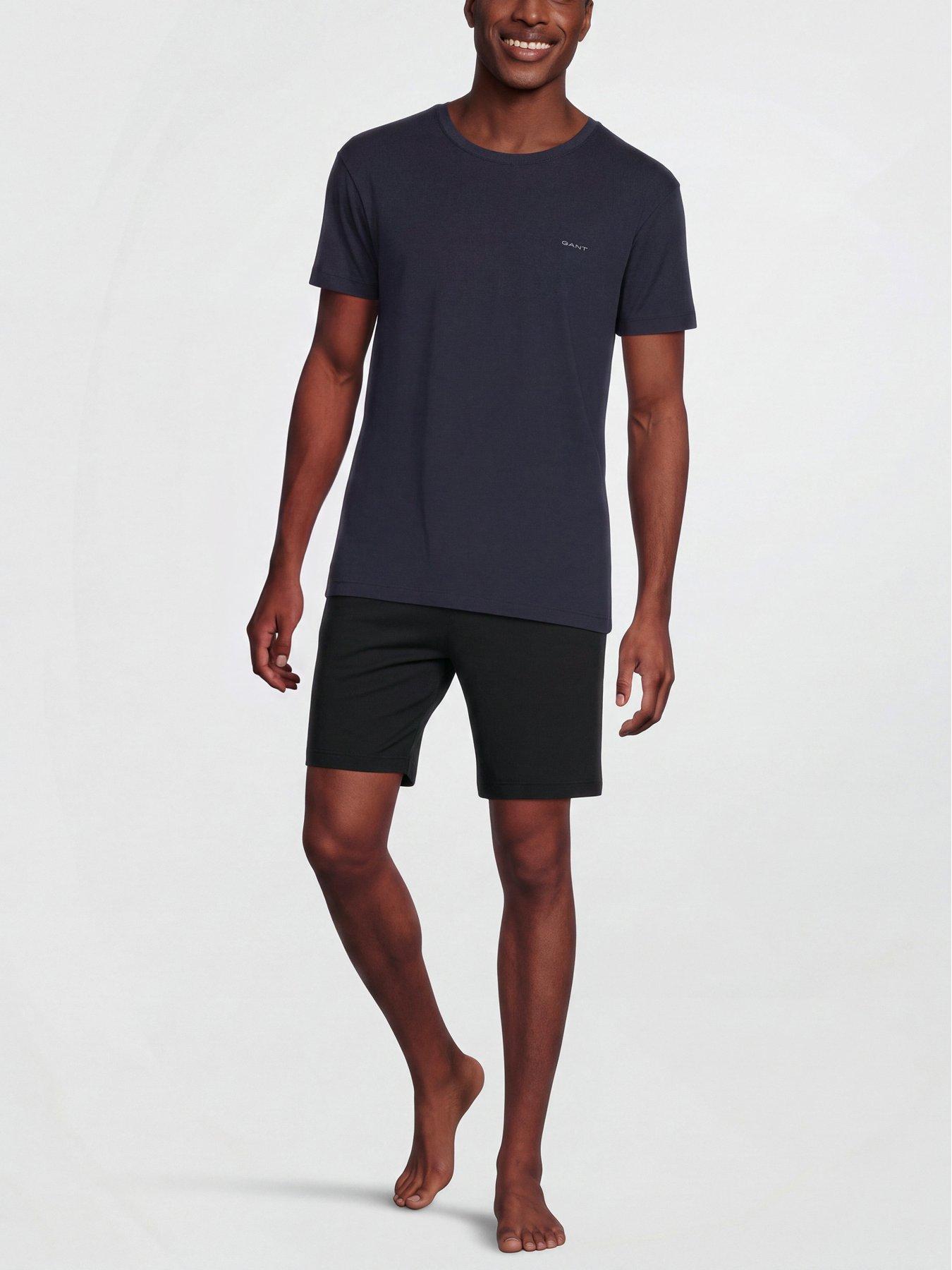 Image 4 of 5 of GANT Gant 2 Pack Crew Neck T-shirt - Navy/white