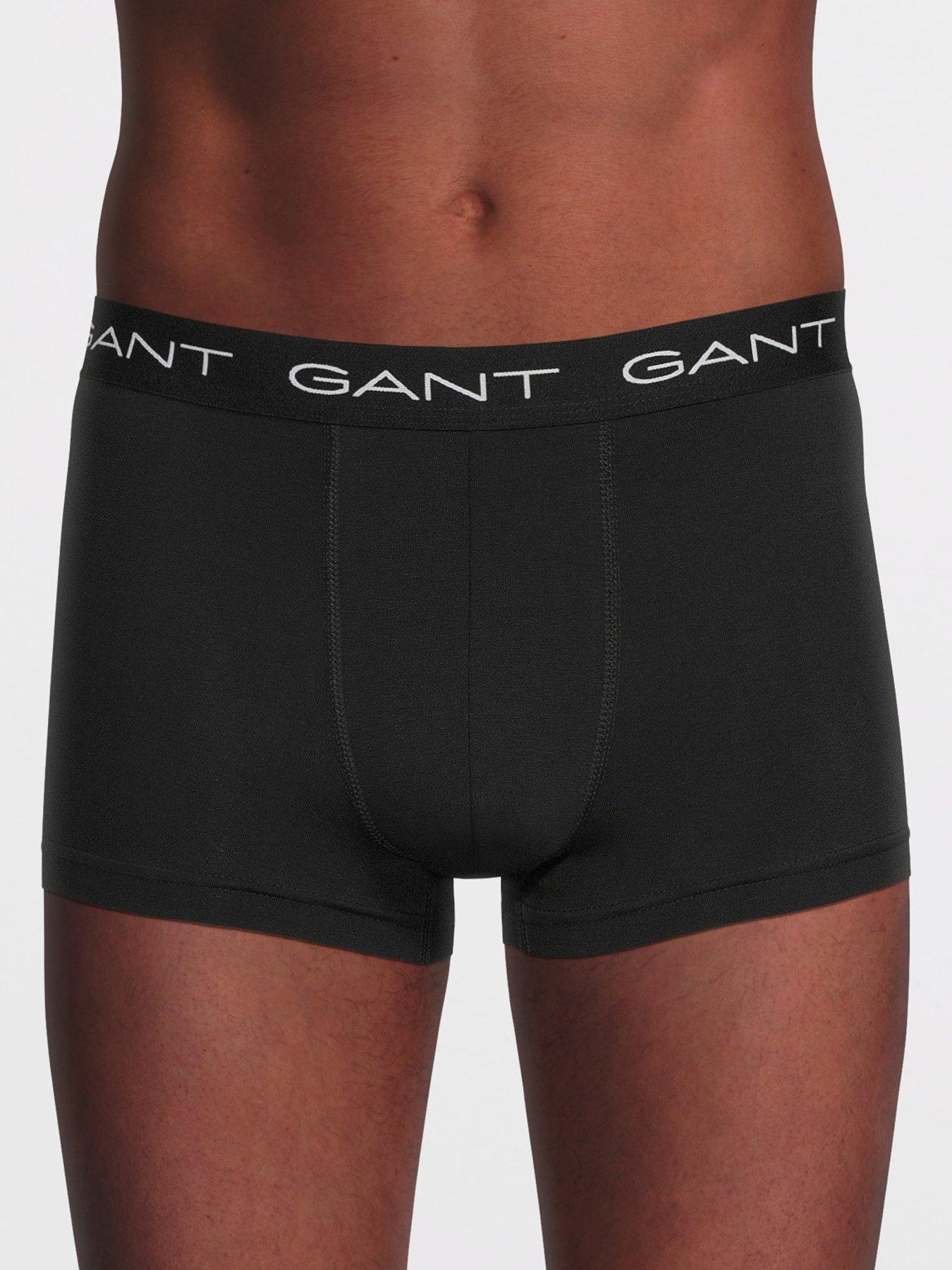 Image 2 of 3 of GANT Mens 7 Pack Gant Logo Waistband Trunks - Black